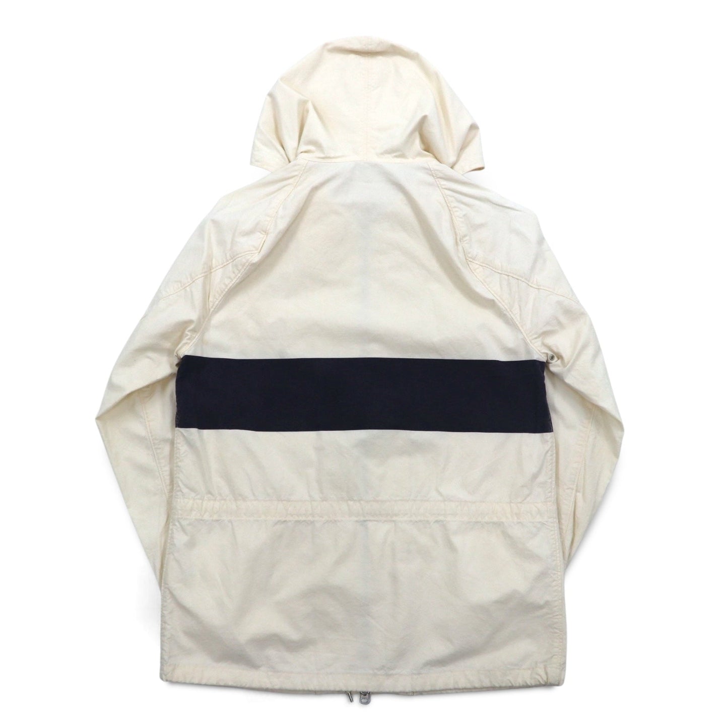 PHIGVEL デッキパーカー S ホワイト ドローコード WALDES ダブルジップ ヴィンテージ加工 PMX-OT01 日本製