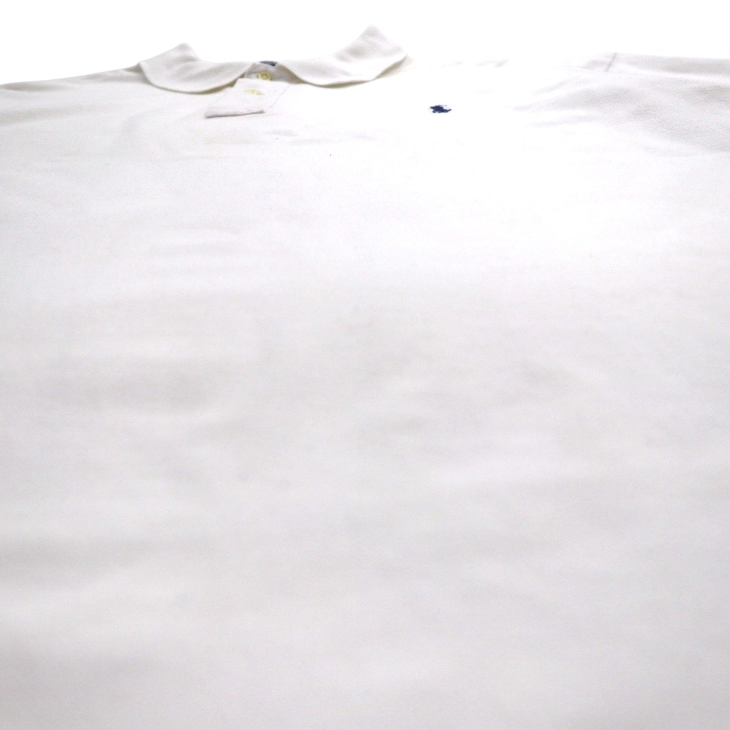 Polo by Ralph Lauren 90年代 ポロシャツ 3XL ビッグサイズ ホワイト 鹿の子 スモールポニー刺繍