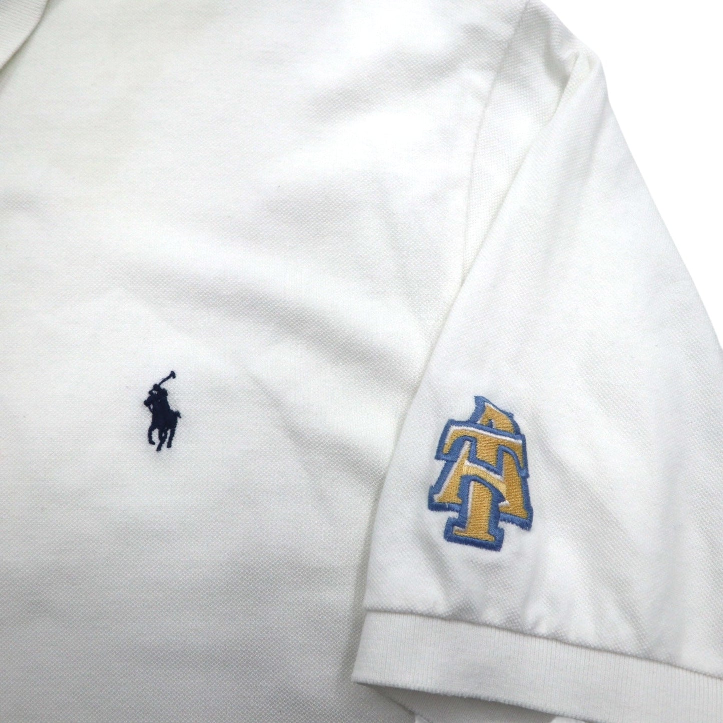 Polo by Ralph Lauren 90年代 ポロシャツ 3XL ビッグサイズ ホワイト 鹿の子 スモールポニー刺繍