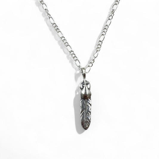 Vintage Silver Feather Necklace ハートホイール フェザー ネックレス シルバー 925