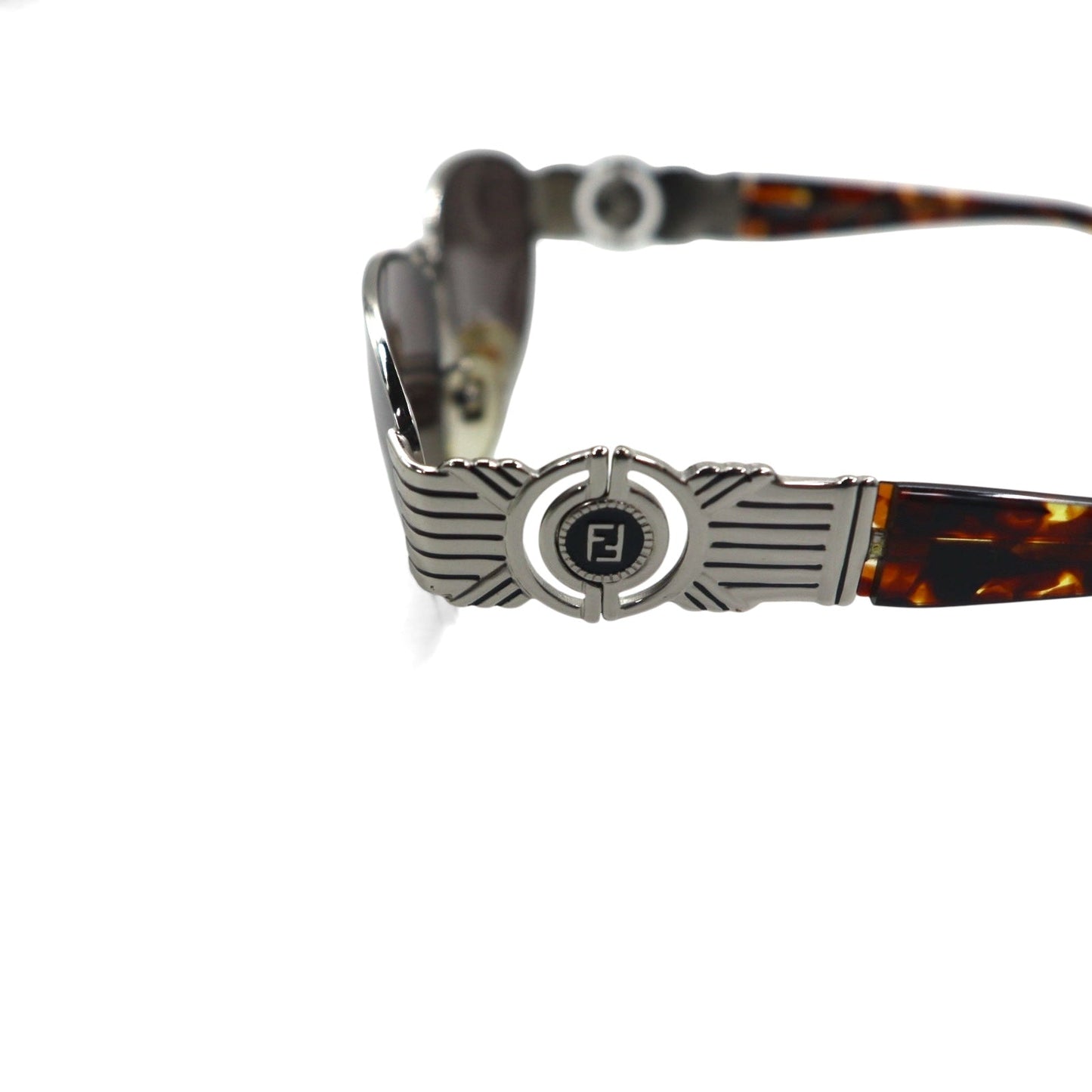 FENDI ヴィンテージ ボストン サングラス メタルフレーム ベッコウ SL7033 イタリア製