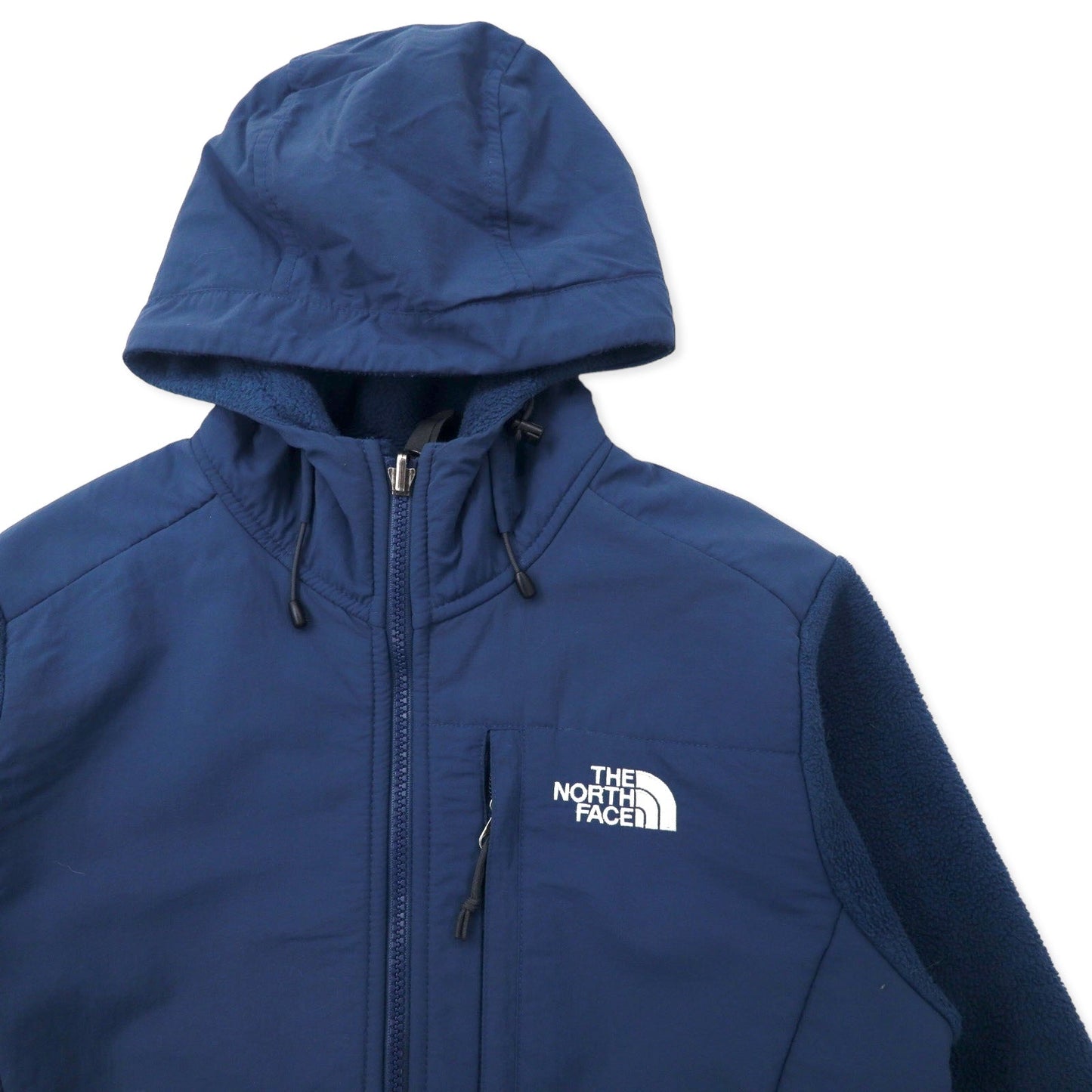THE NORTH FACE デナリフーディー POLARTEC フリース S ネイビー ポリエステルロゴ刺繍