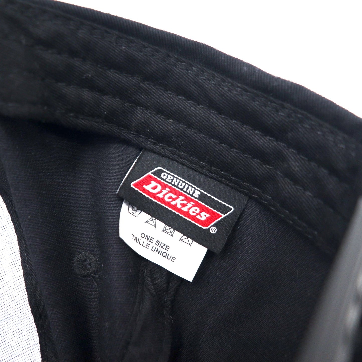 Dickies ロゴ刺繍 6パネルキャップ ONE ブラック コットン スナップバック