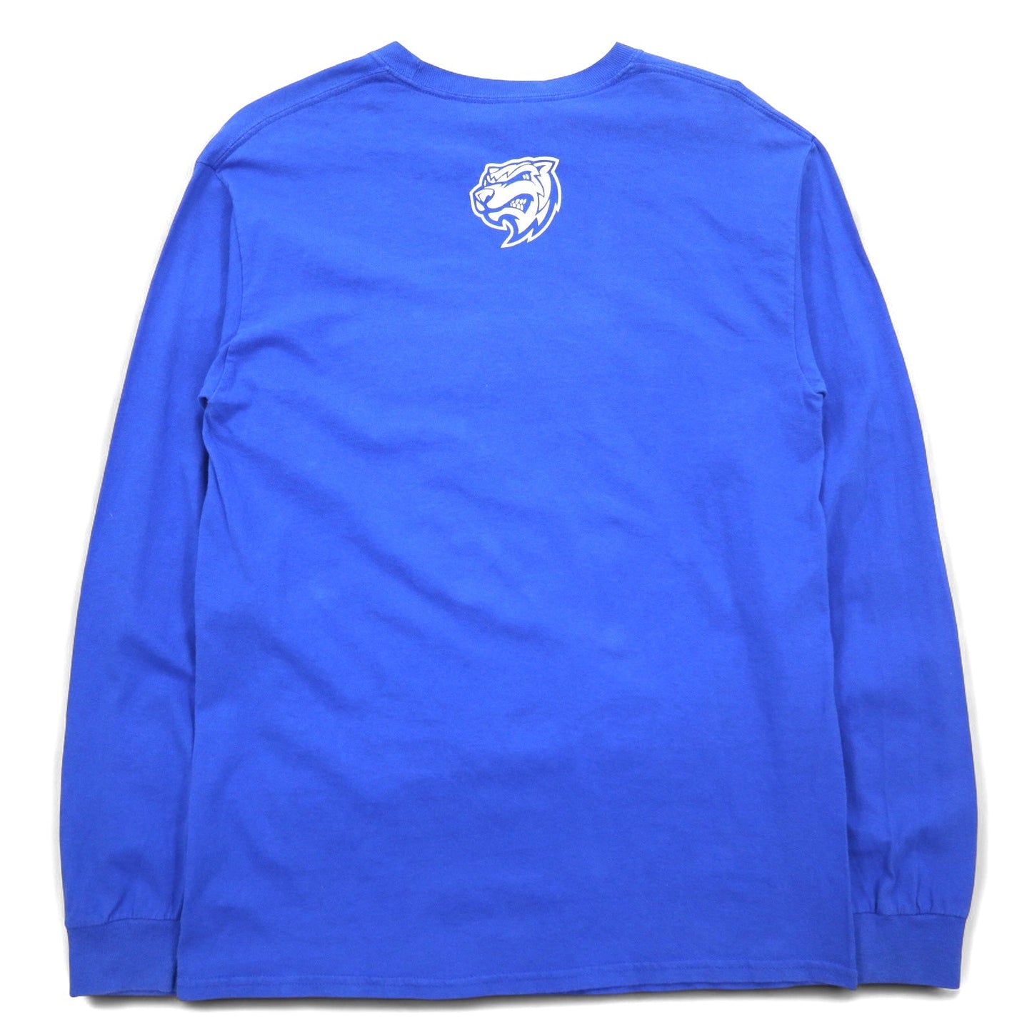 GILDAN カレッジプリント ロングスリーブTシャツ ロンT M ブルー WHITTIER WOLVERINES ホンジュラス製