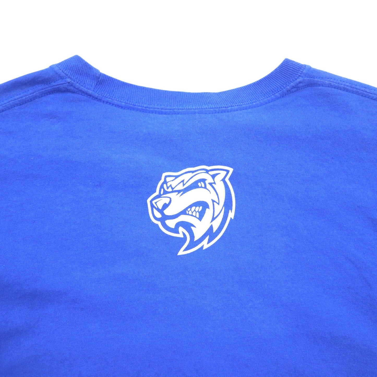 GILDAN カレッジプリント ロングスリーブTシャツ ロンT M ブルー WHITTIER WOLVERINES ホンジュラス製