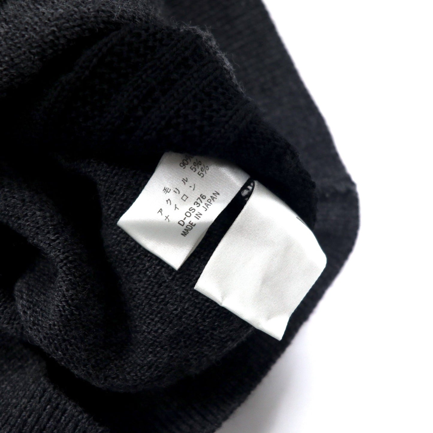 PARIS レトロ ニット カーディガン M グレー ウール 日本製