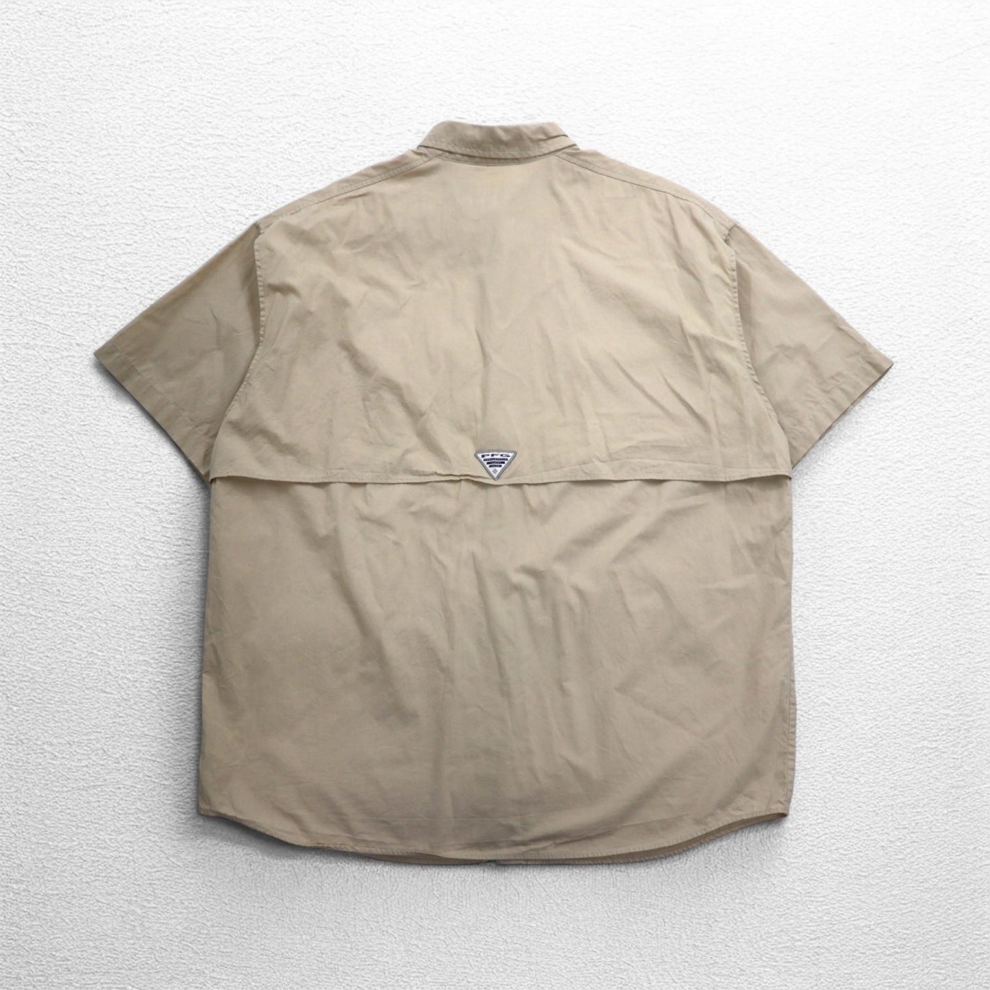 Columbia PFG バハマ 半袖 フィッシング シャツ XL ベージュ コットン FM7130