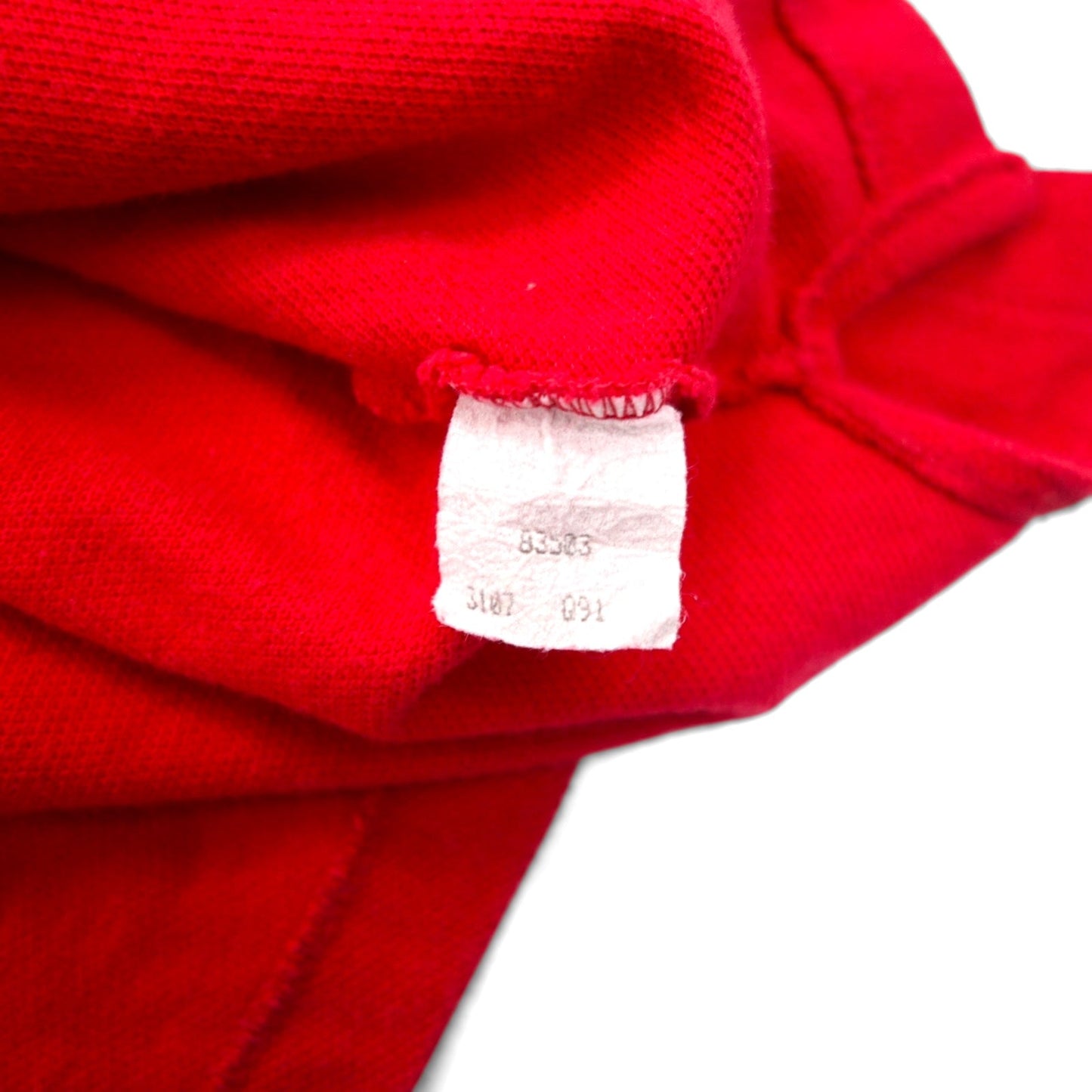 IZOD LACOSTE 90年代 鹿の子 Tシャツ ポケTee L レッド 胸ポケット ワンポイントロゴ