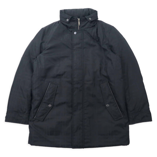 BURBERRY シャドーチェック ダウンジャケット M ブラック ノバチェック フード収納式 BBN77-723-09