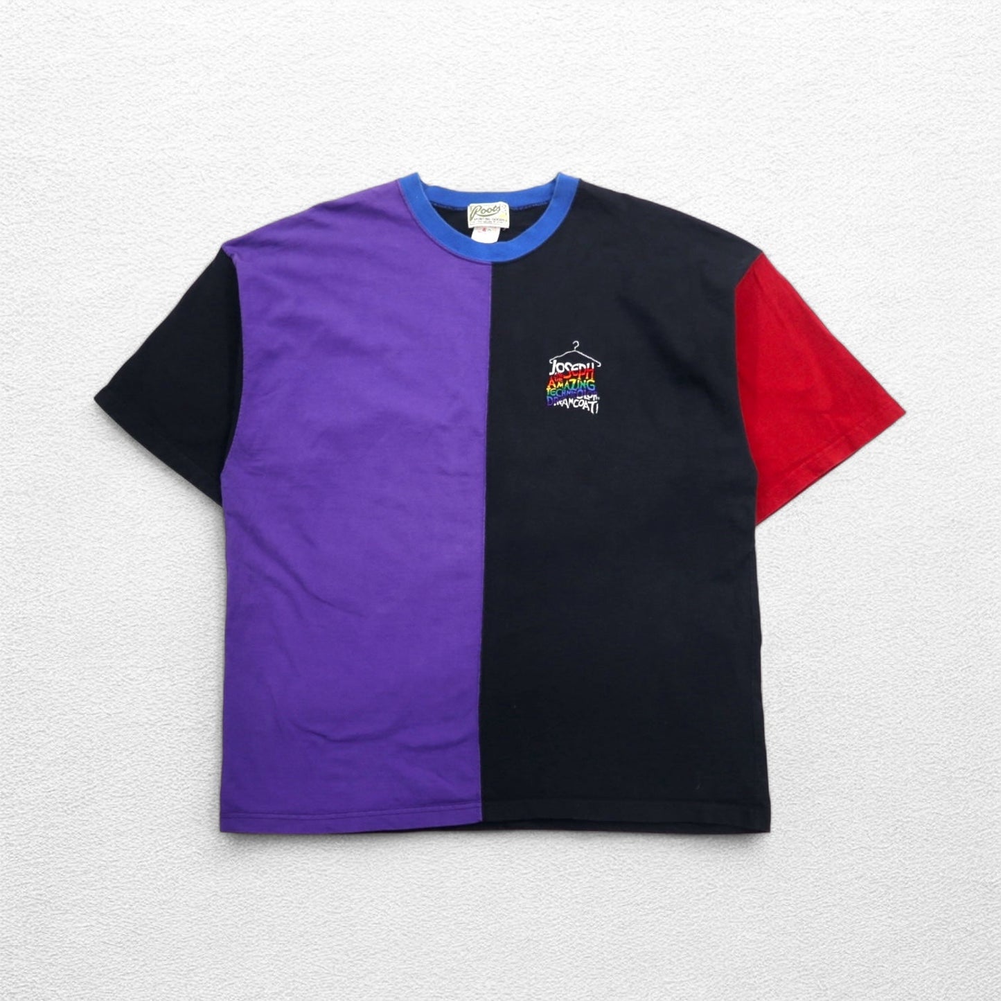 Roots SPORTING GOODS 90年代 カナダ製 カラーブロック Tシャツ XL ブラック ワンポイント刺繍