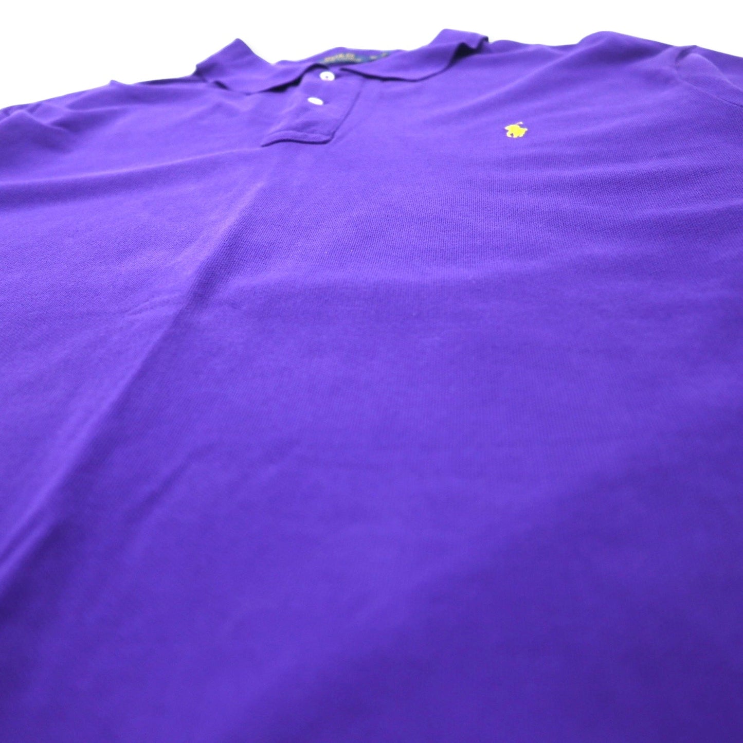 POLO RALPH LAUREN 長袖 ポロシャツ XLT TALL パープル コットン 鹿の子 スモールポニー刺繍 ビッグサイズ