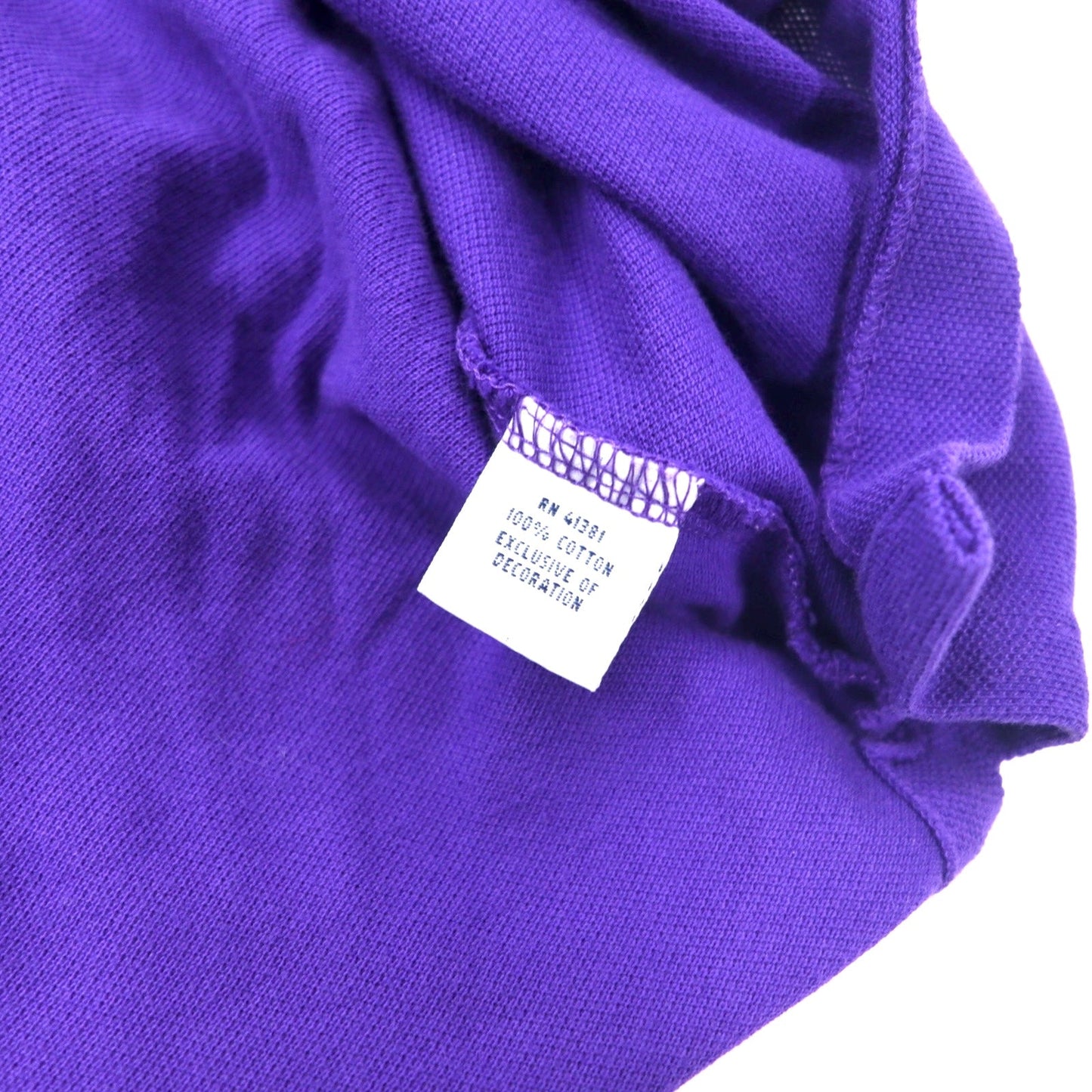 POLO RALPH LAUREN 長袖 ポロシャツ XLT TALL パープル コットン 鹿の子 スモールポニー刺繍 ビッグサイズ