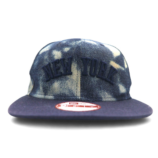 NEW ERA タイダイ デニム ベースボールキャップ ONE スナップバック ブルー NEW YORK ニューヨーク