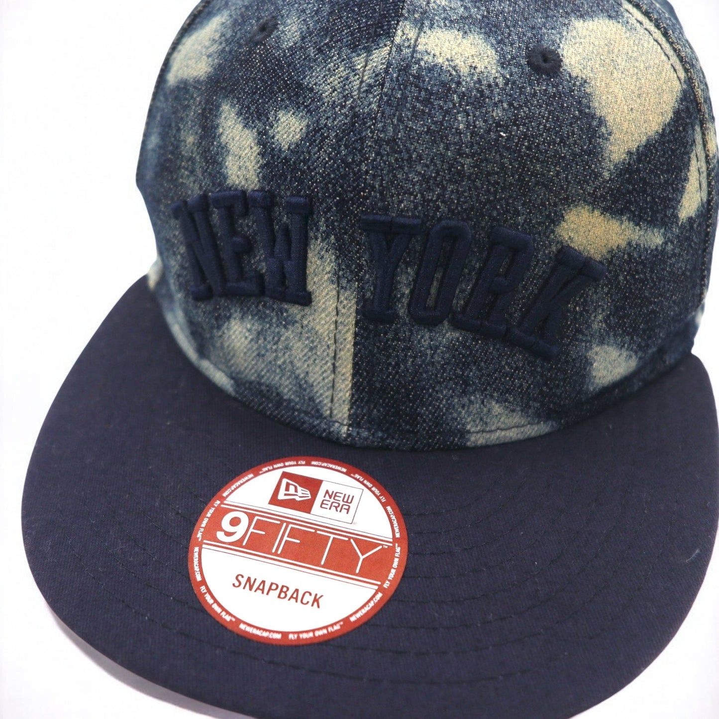 NEW ERA タイダイ デニム ベースボールキャップ ONE スナップバック ブルー NEW YORK ニューヨーク