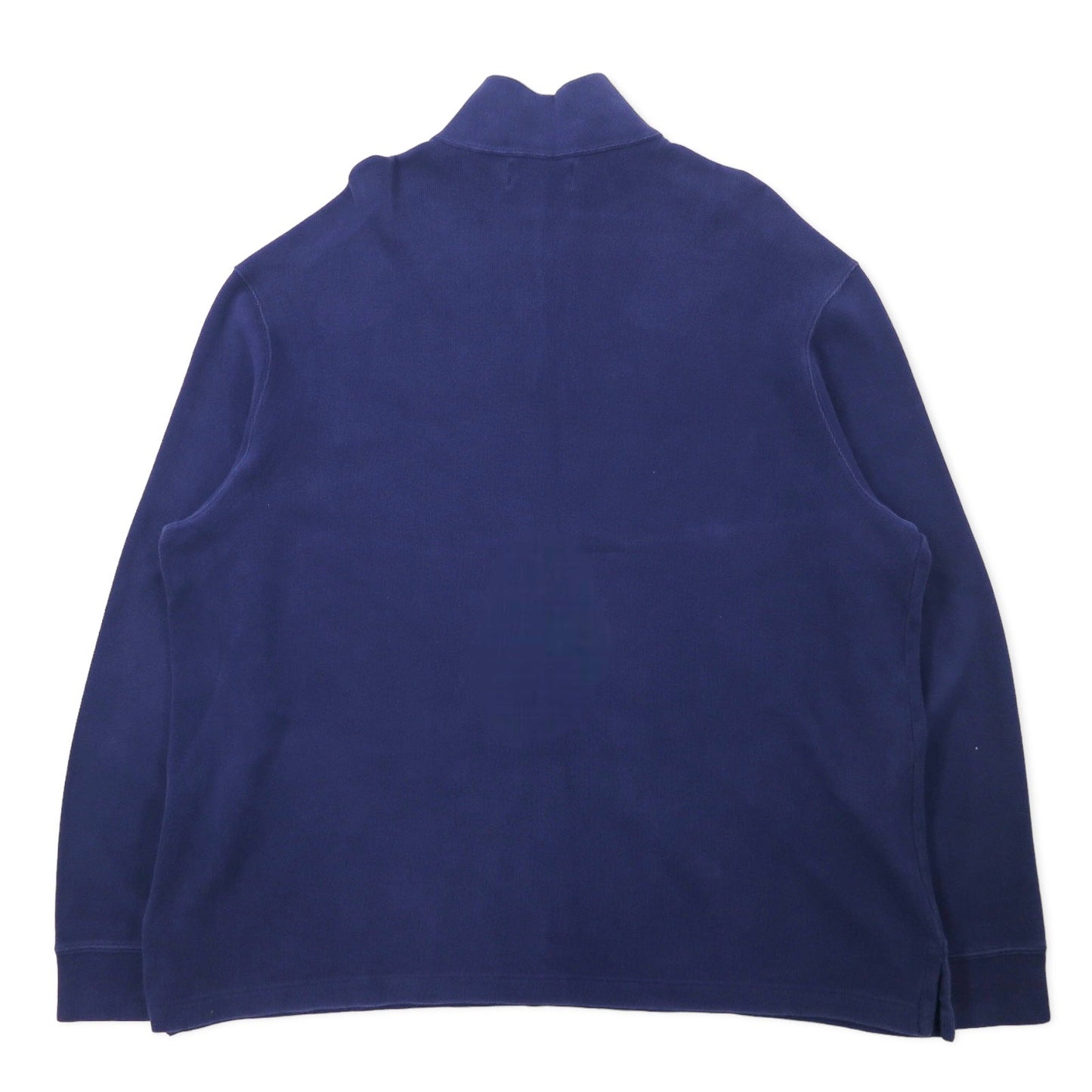 Polo by Ralph Lauren ハーフジップ スウェット XXL ネイビー コットン スモールポニー刺繍 ビッグサイズ
