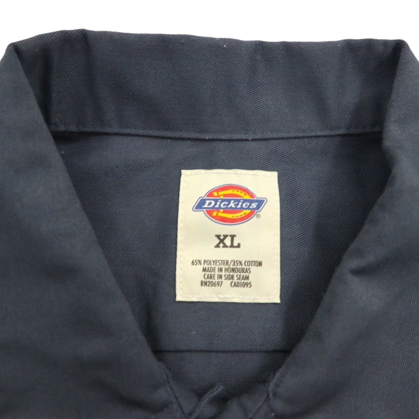 Dickies 半袖 ワークシャツ XL グレー ダブルポケット アメリカ企業 ワンポイント刺繍 GRAVELY