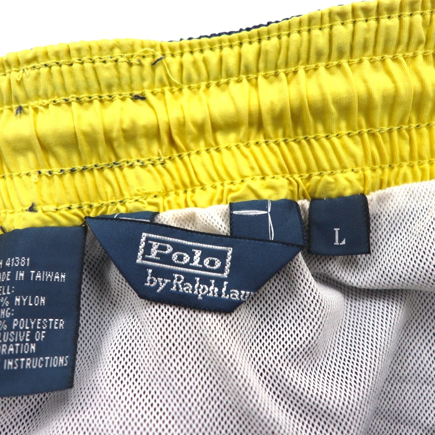 Polo by Ralph Lauren 90年代 水陸両用 ショートパンツ スイムショーツ L ネイビー ナイロン スモールポニー刺繍