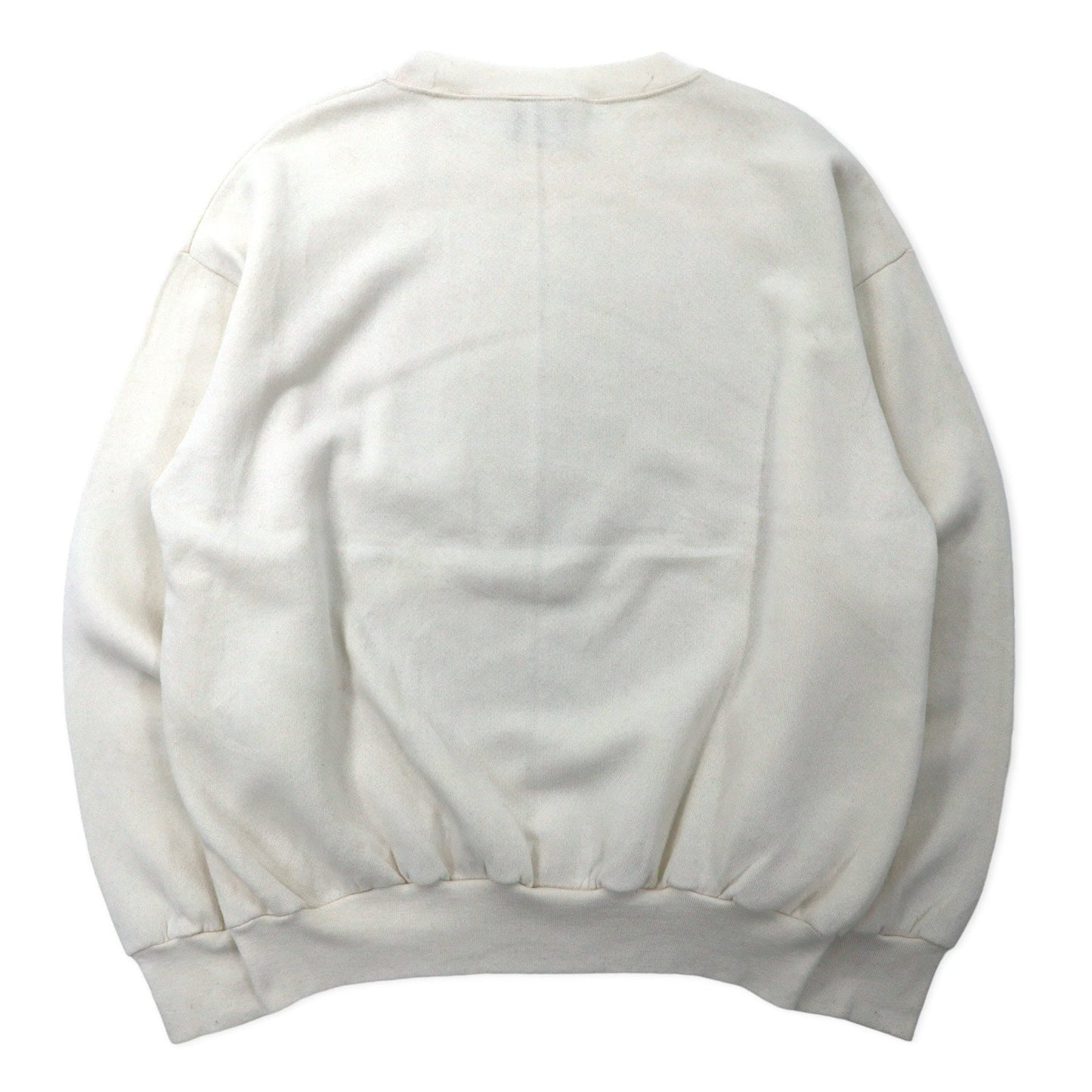 YOCOM KNITTING USA製 90年代 アニマル プリント スウェット L ホワイト コットン Native Land