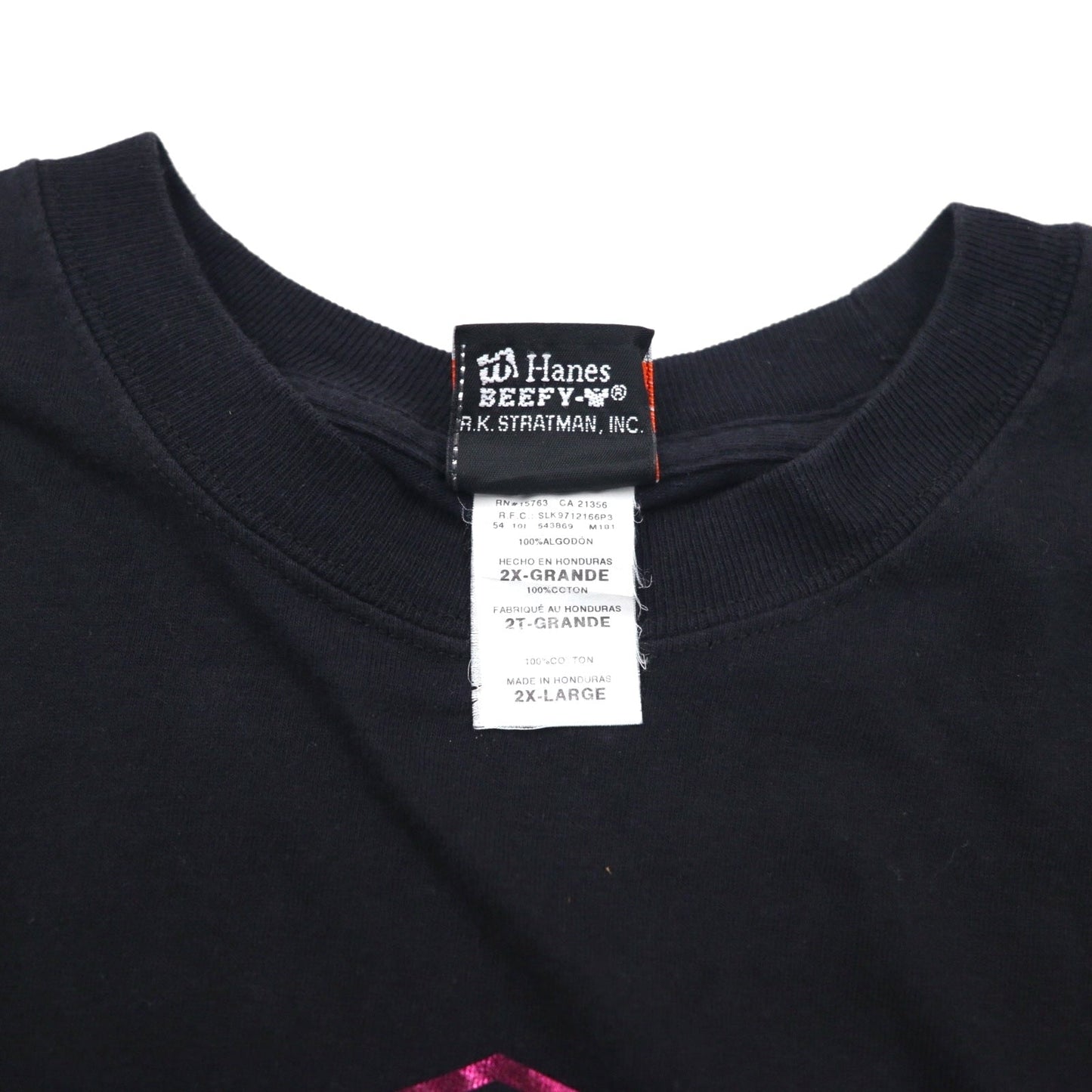 HARLEY DAVIDSON 両面プリント Hanes BEEFY Tシャツ 2XL ブラック コットン