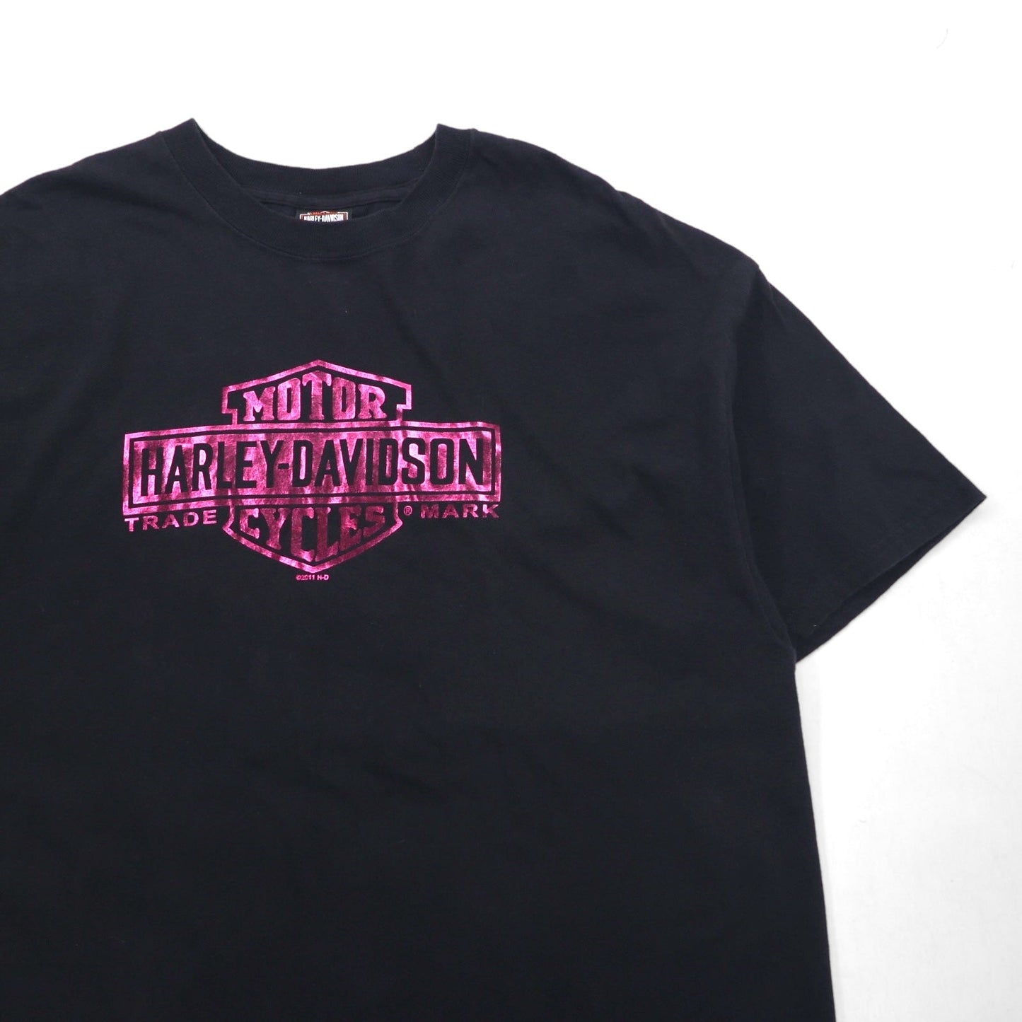 HARLEY DAVIDSON 両面プリント Hanes BEEFY Tシャツ 2XL ブラック コットン
