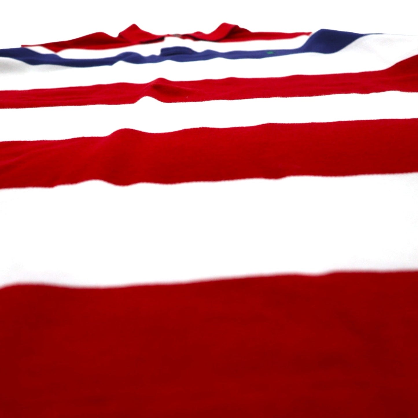 POLO RALPH LAUREN カスタムフィット ボーダー ポロシャツ 2XL レッド ホワイト トリコロール コットン 鹿の子 スモールポニー刺繍