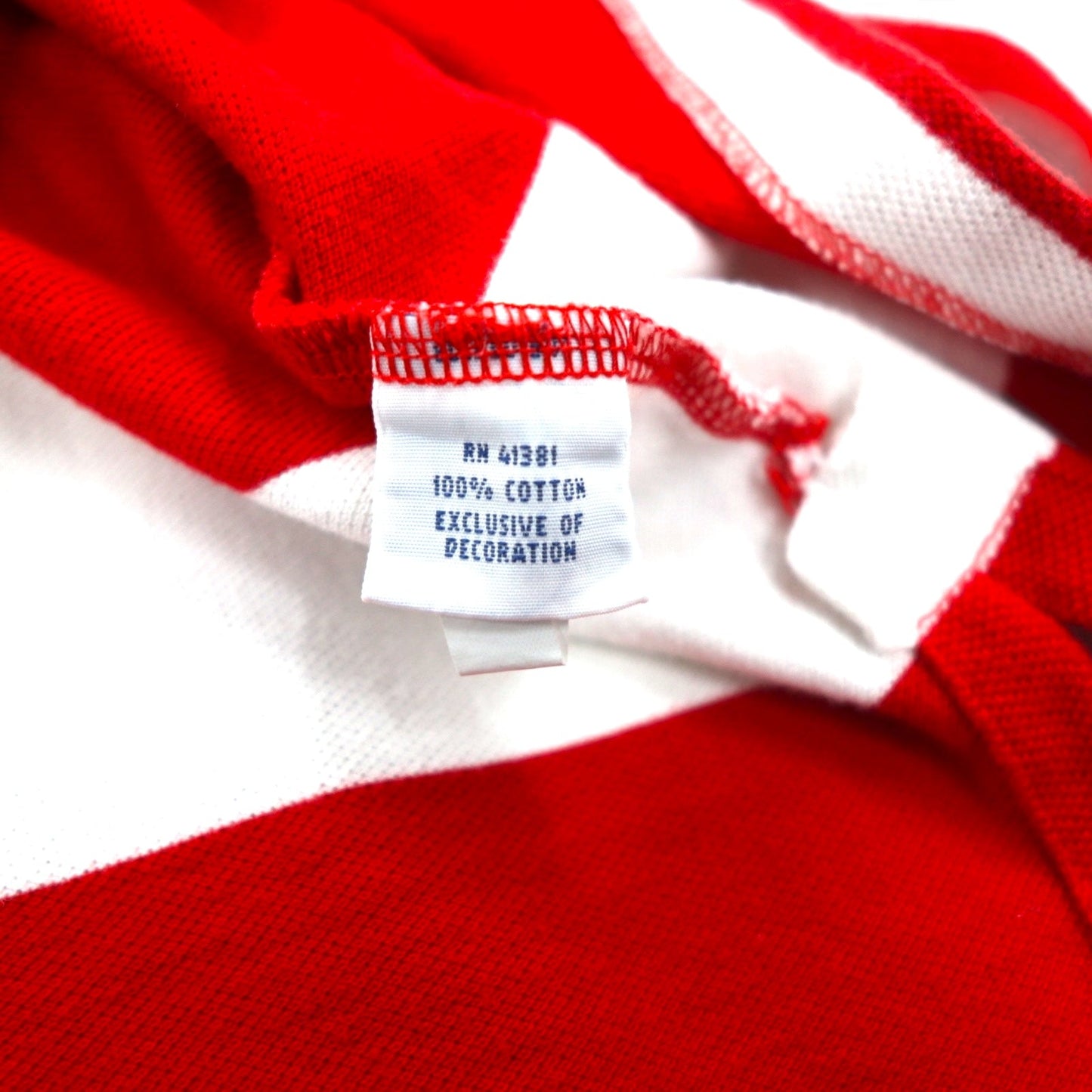 POLO RALPH LAUREN カスタムフィット ボーダー ポロシャツ 2XL レッド ホワイト トリコロール コットン 鹿の子 スモールポニー刺繍