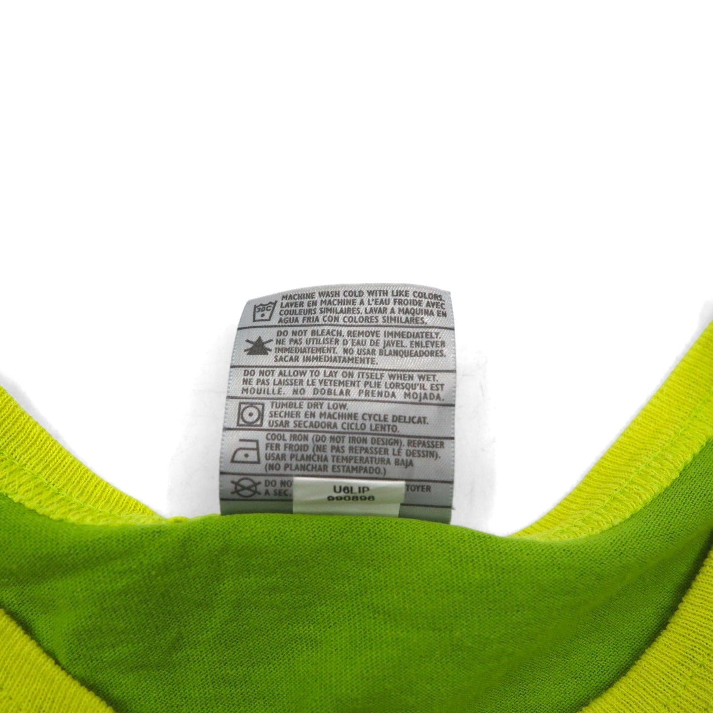 NIKE 00年代 リンガーTシャツ 2XL ライム グリーン コットン 無地