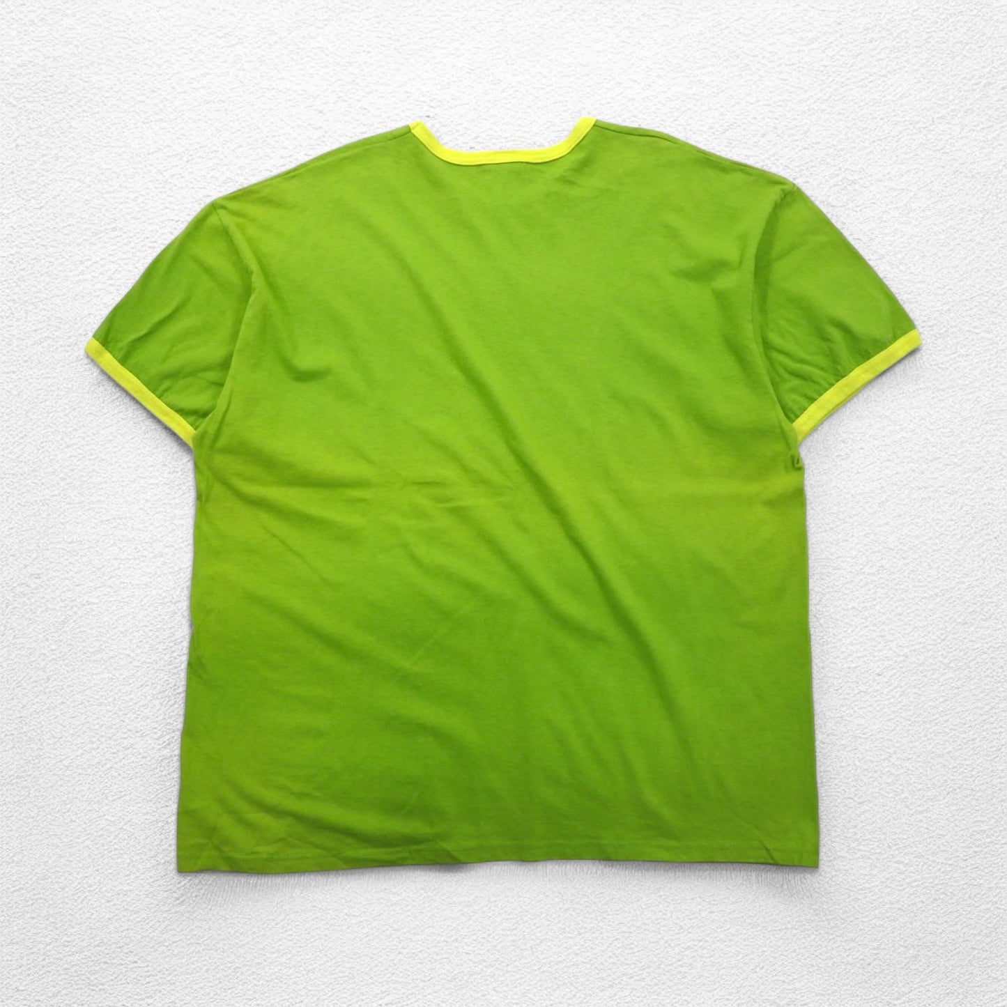 NIKE 00年代 リンガーTシャツ 2XL ライム グリーン コットン 無地