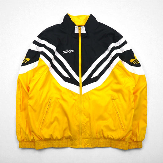 adidas 90年代 トレーニングジャケット トラックジャケット ジャージ XL イエロー トレフォイルロゴ