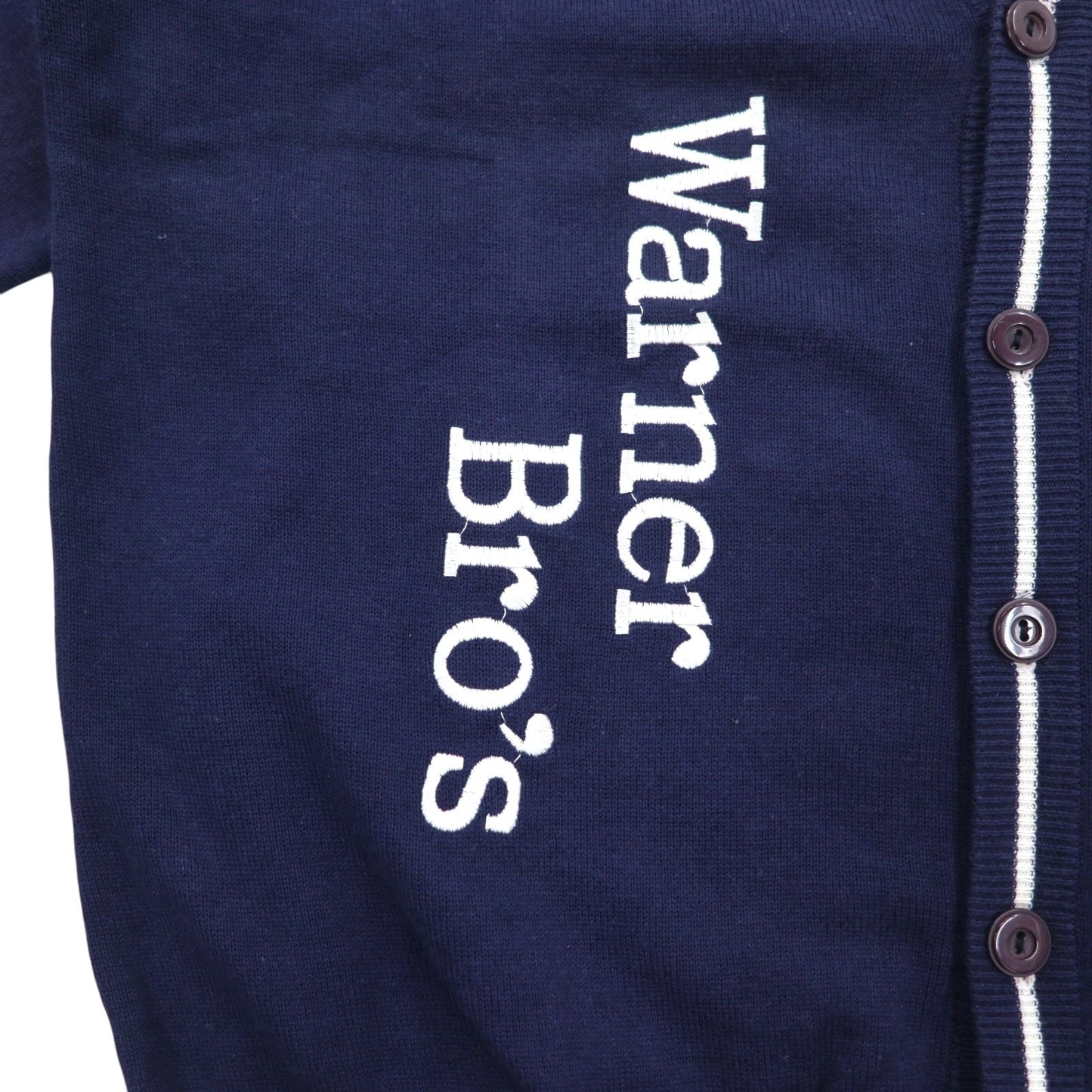 JC de Castelbajac × WARNER BROS. 90年代 コットンニット カーディガン L ネイビー LOONEY TUNES バックスバニー キャラクター刺繍