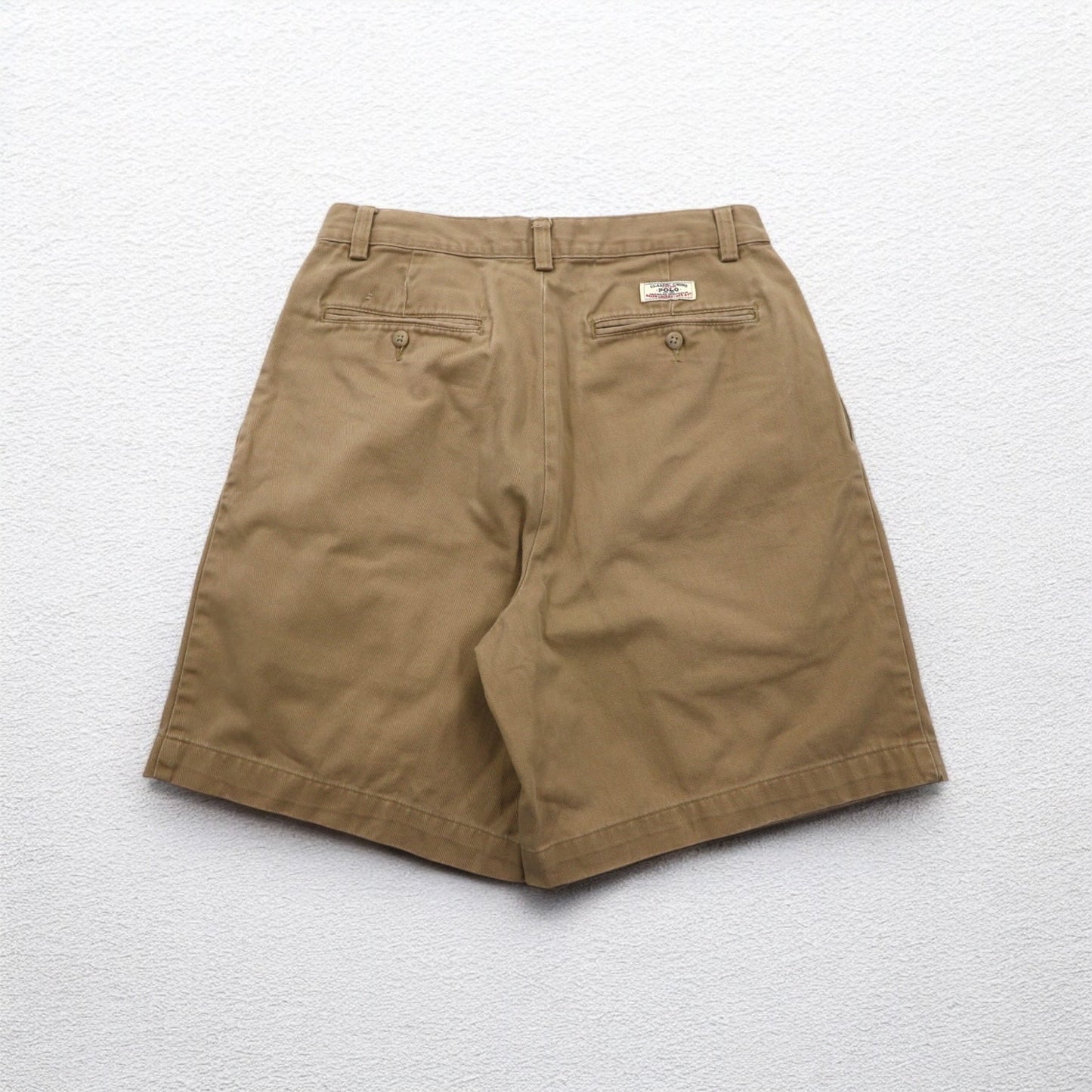 Polo by Ralph Lauren 90年代 ポロチノ 2タック ショートパンツ ハーフパンツ M ベージュ コットン TYLER SHORT
