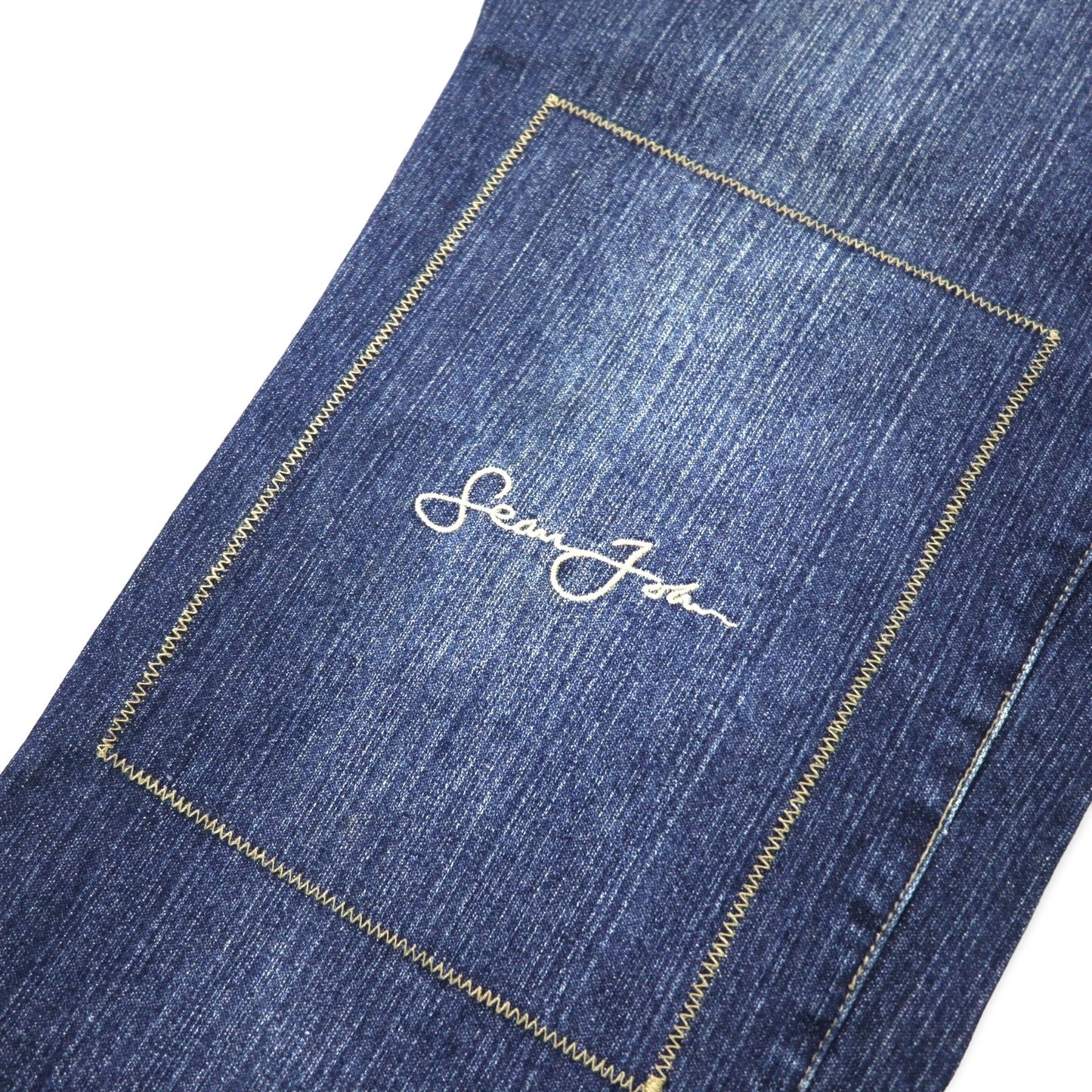 Sean John 00年代 バギー デニムパンツ 32 ブルー コットン ロゴ刺繍
