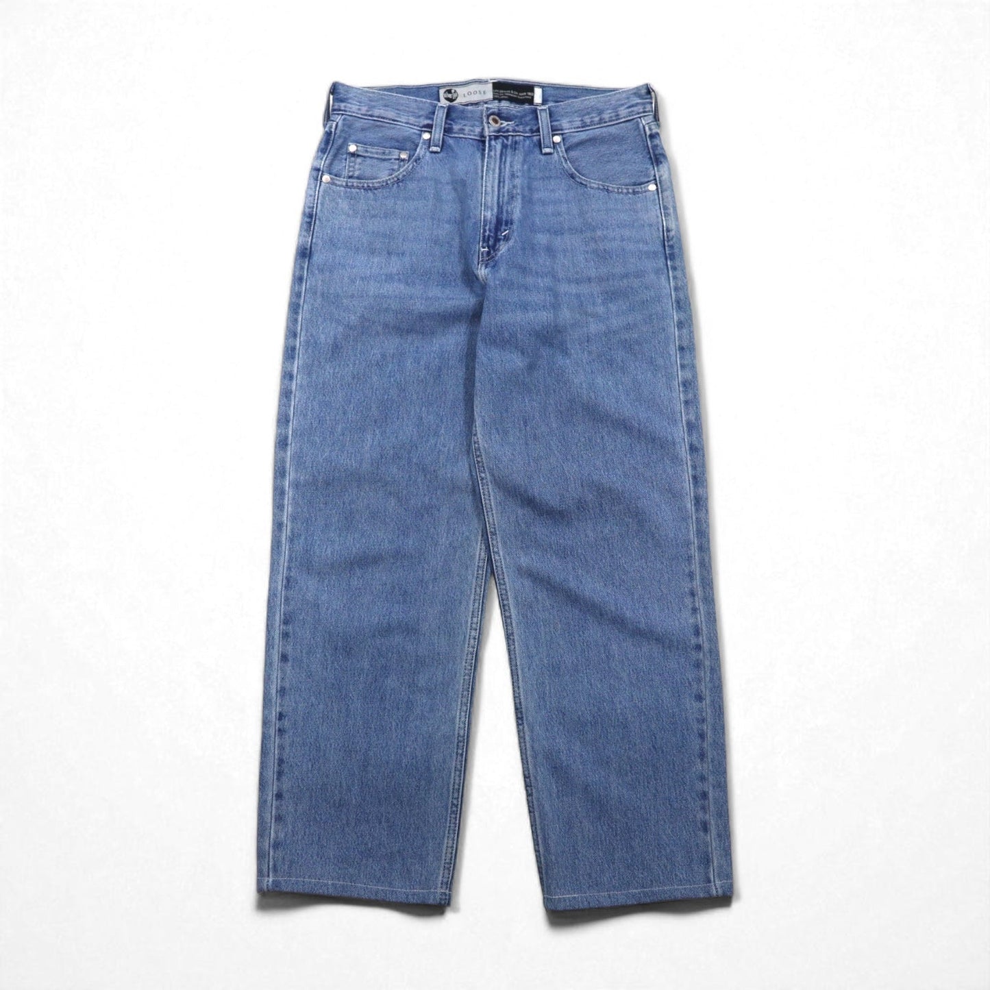 Levi's シルバータブ SILVER TAB ルーズフィット バギー テーパード デニムパンツ ジーンズ M LOOSE インディゴ ブルー ミディアム A3421-0001