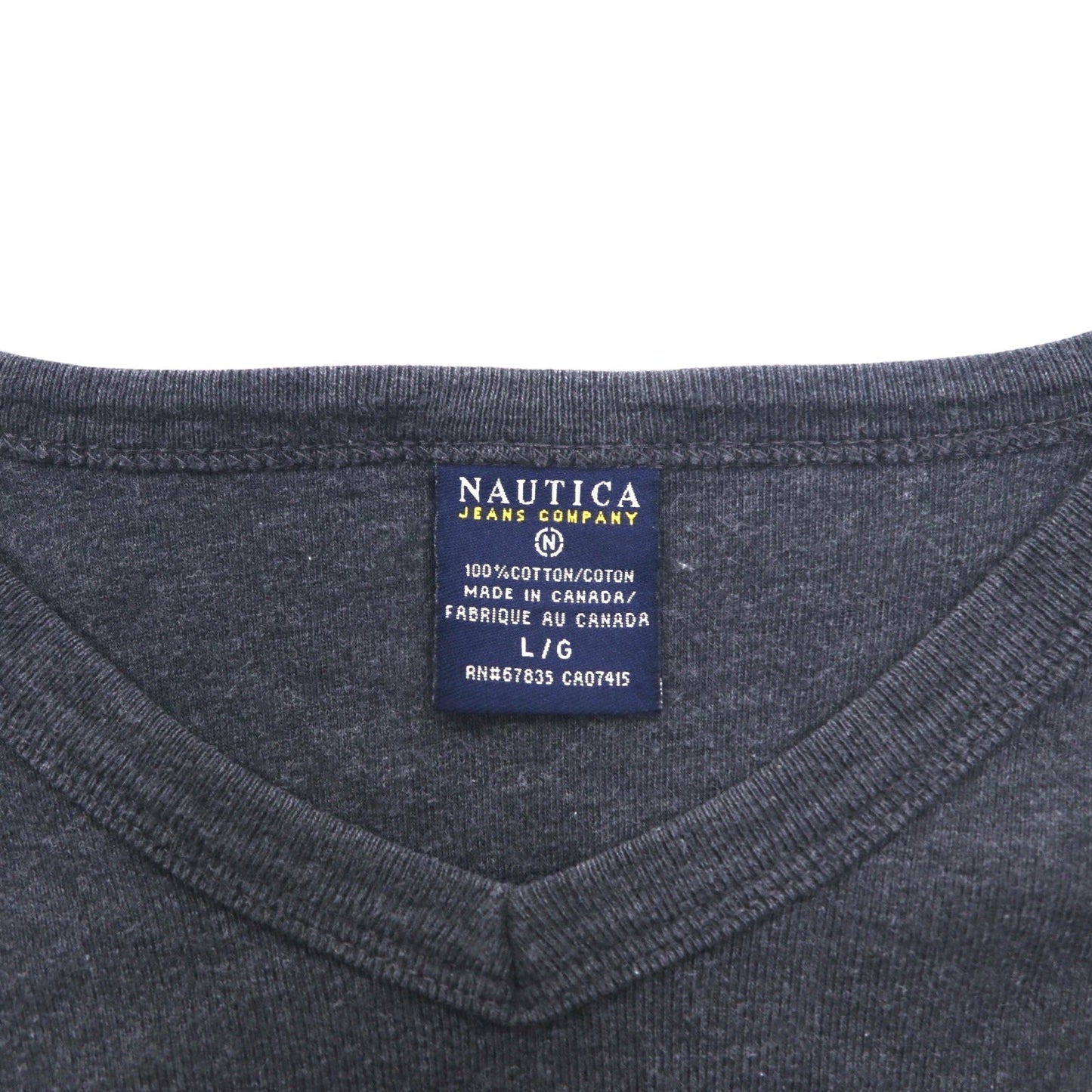 NAUTICA カナダ製 90年代 ロングスリーブTシャツ ロンT L グレー JEANS COMPANY