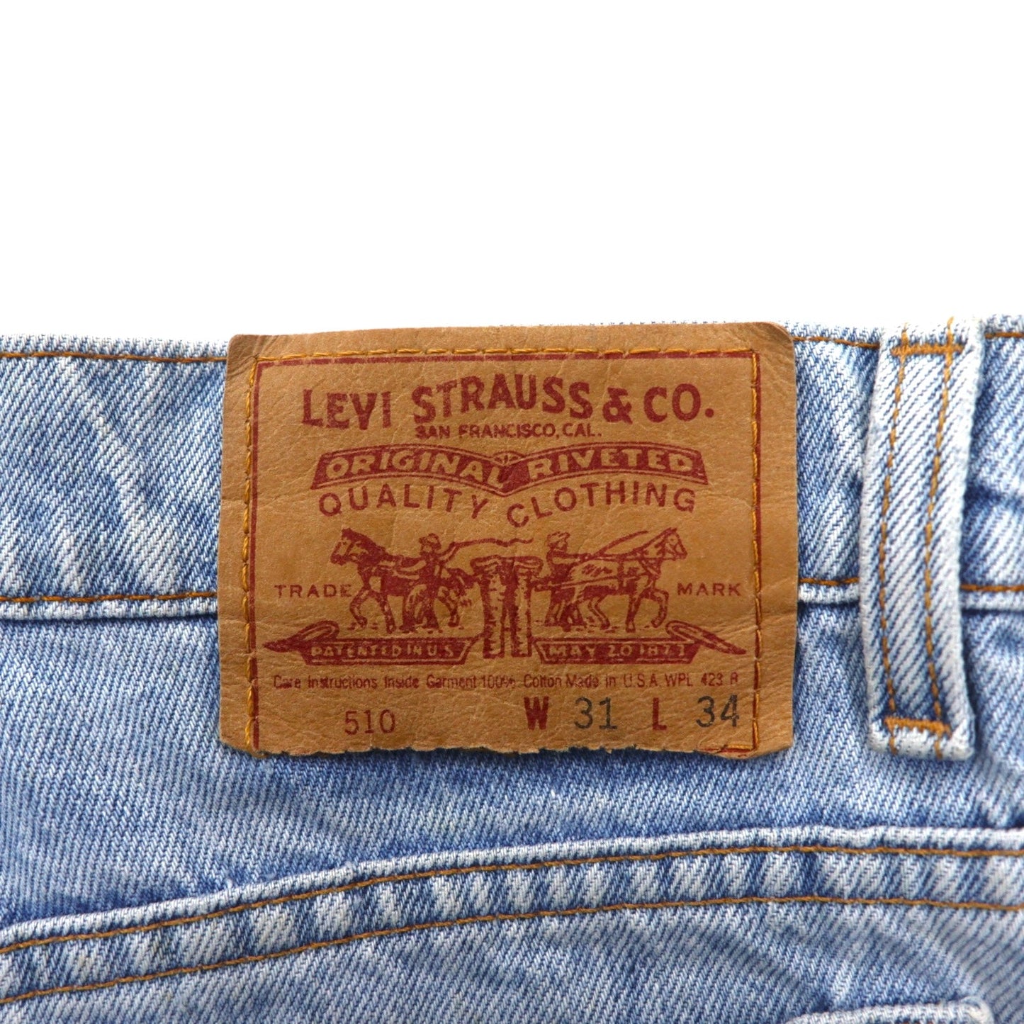 Levi's 90年代 USA製 510 デニムパンツ M インディゴ ブルー ボタン裏501 510-7147