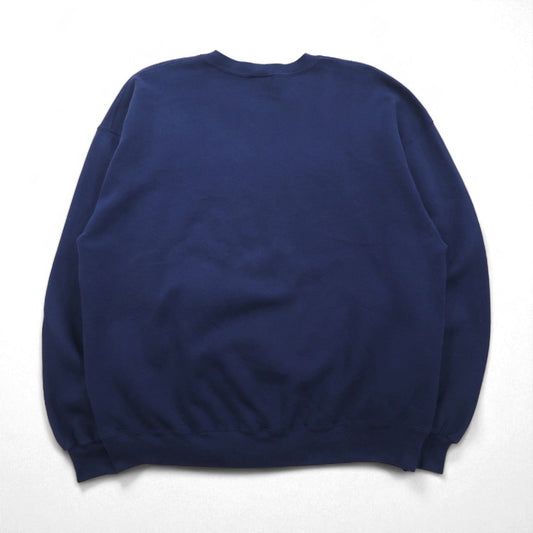 90年代 USA製 RUSSEL ATHLETIC カレッジプリント 前V スウェット トレーナー XL ネイビー 裏起毛 AUBURNS TIGERS アーチロゴ