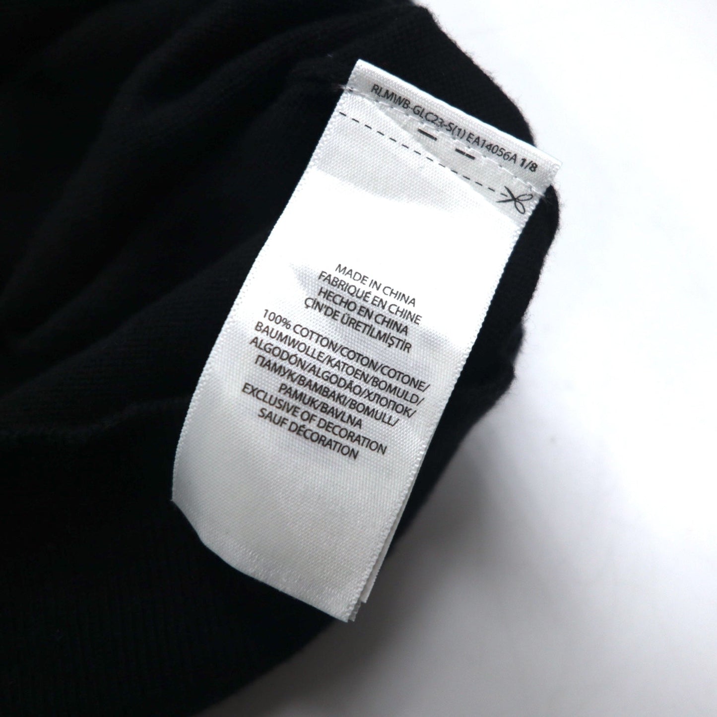 POLO RALPH LAUREN Vネック ピマコットンニット セーター XL ブラック スモールポニー刺繍