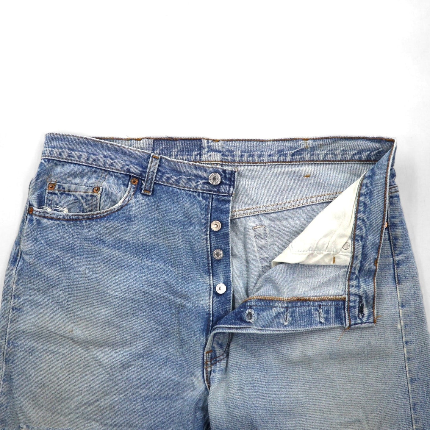 Levi's 90年代 USA製 501XX カットオフ デニム ショートパンツ XL インディゴ ブルー ボタン裏520 501-0000