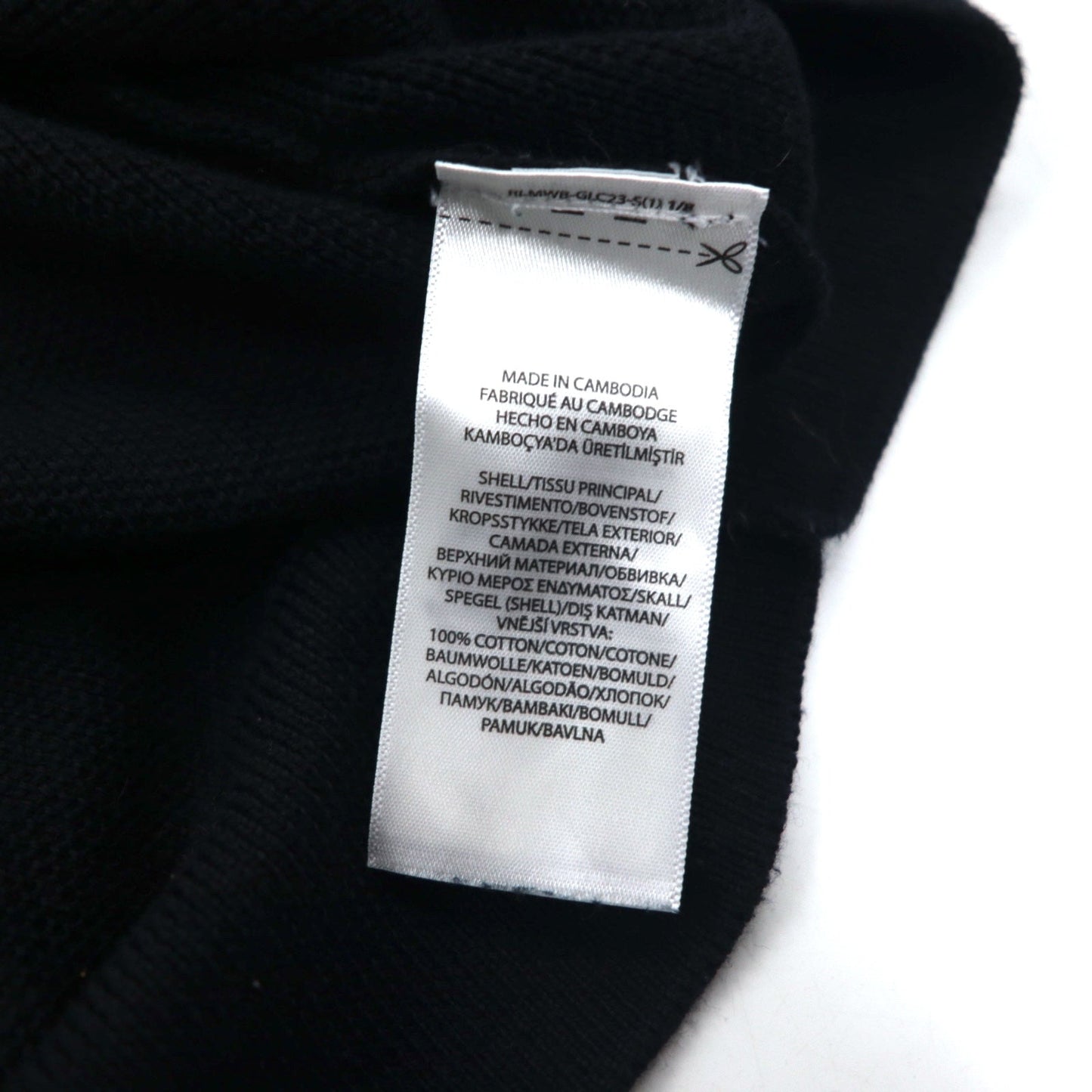 POLO RALPH LAUREN メッシュニット ピマコットン フルジップ セーター XXL ブラック スモールポニー刺繍