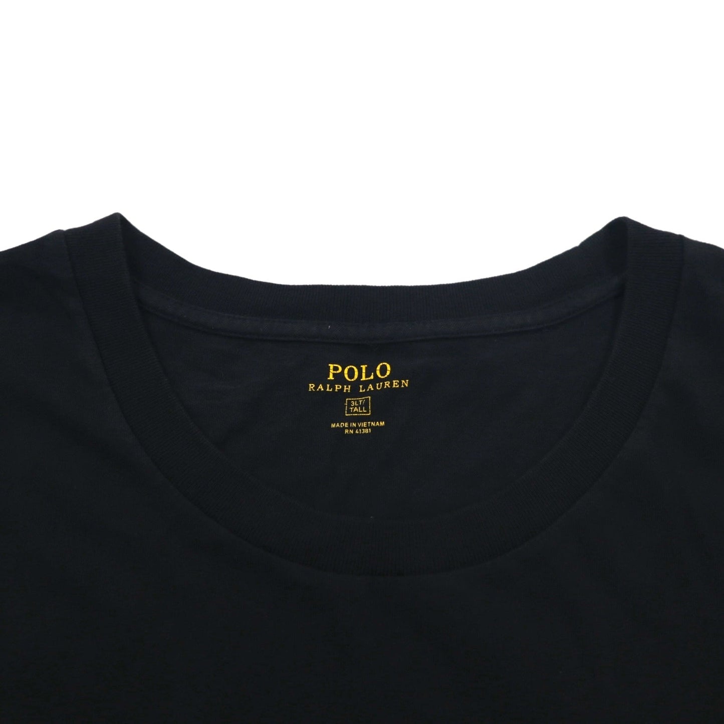 POLO RALPH LAUREN ポケット付き Tシャツ ポケTee 3XL ブラック スモールポニー刺繍
