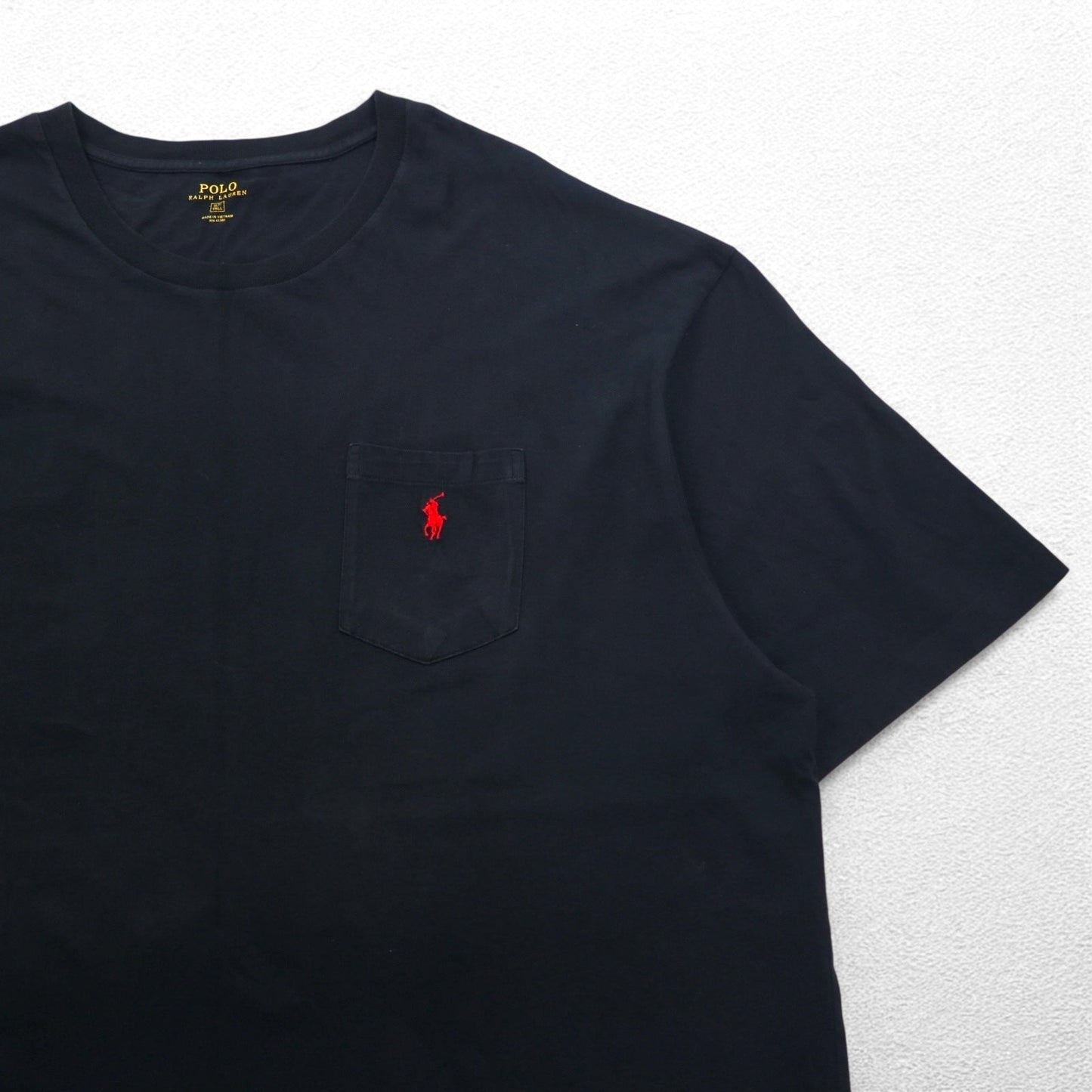 POLO RALPH LAUREN ポケット付き Tシャツ ポケTee 3XL ブラック スモールポニー刺繍