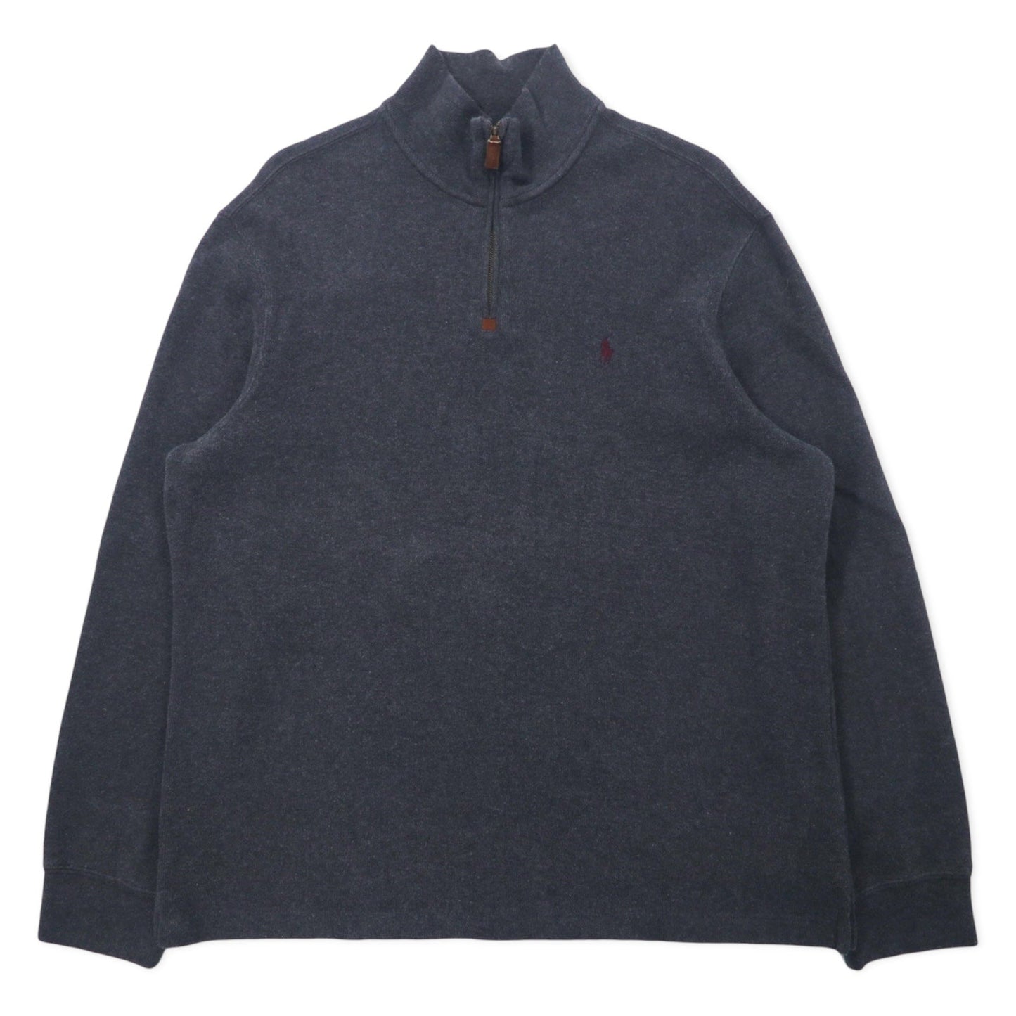 Polo by Ralph Lauren ハーフジップ スウェット XL グレー コットン スモールポニー刺繍 ビッグサイズ