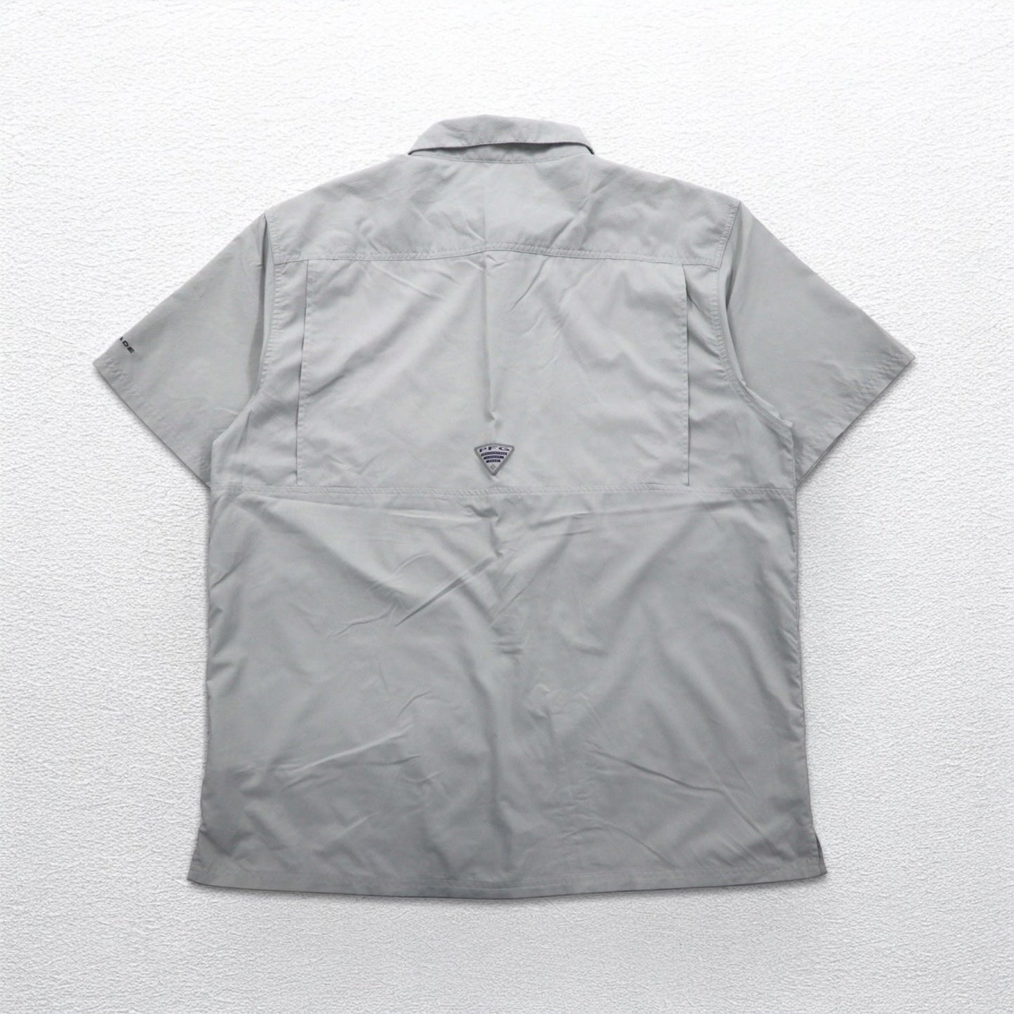 Columbia PFG オムニシェード OMNI-SHADE スラックタイドキャンプシャツ フィッシングシャツ XL グレー ポリエステル FM7042