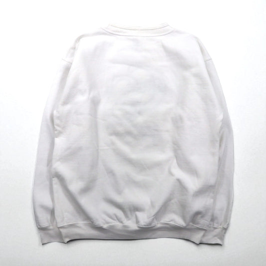 USA製 90年代 BAC PREMIER カレッジ刺繍 スウェット M ホワイト コットン 鹿の子 裏起毛 CELESTIAL