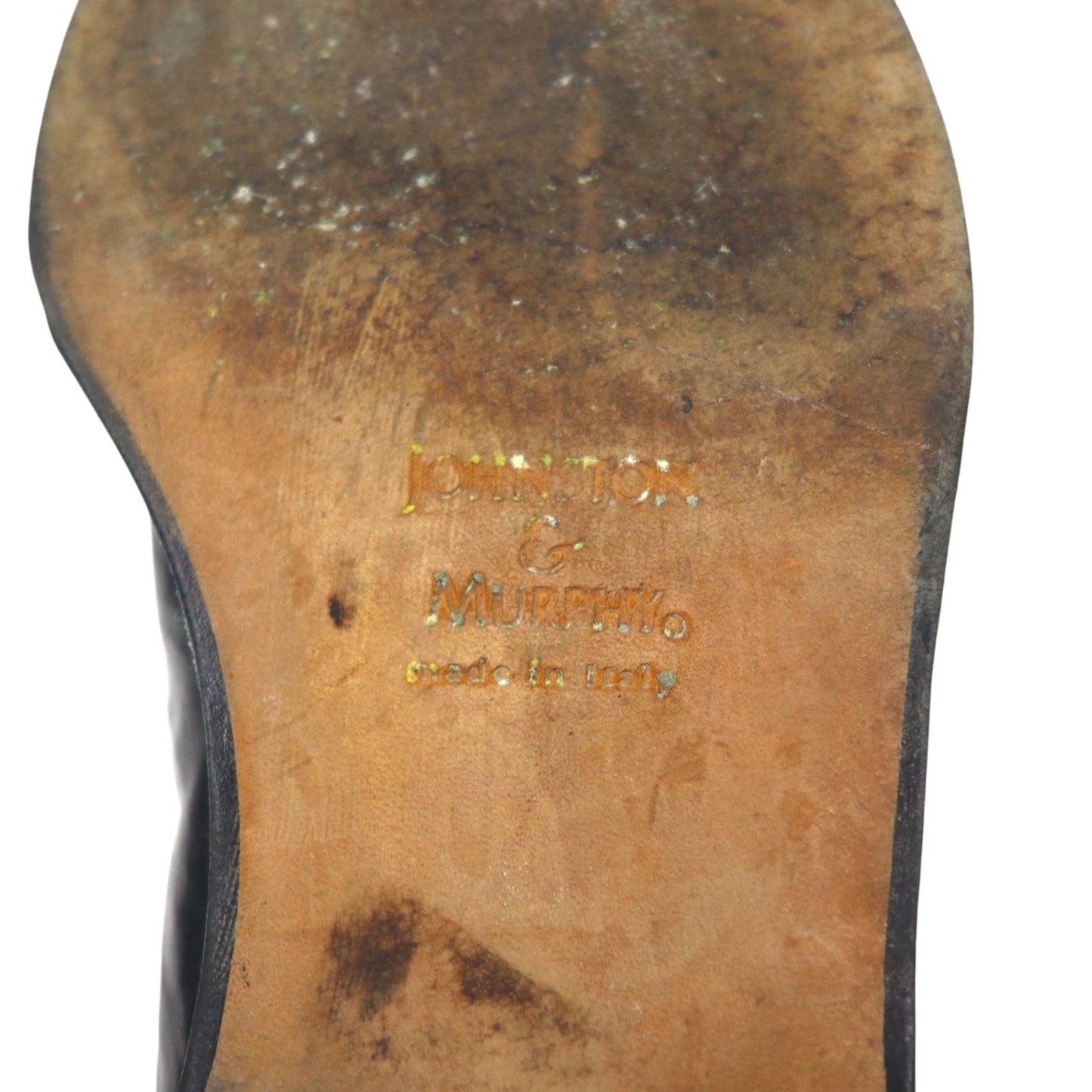 DOMANI by Johnston & Murphy イタリア製 ウイングチップ タッセル ローファー 28cm ブラック レザー 6921