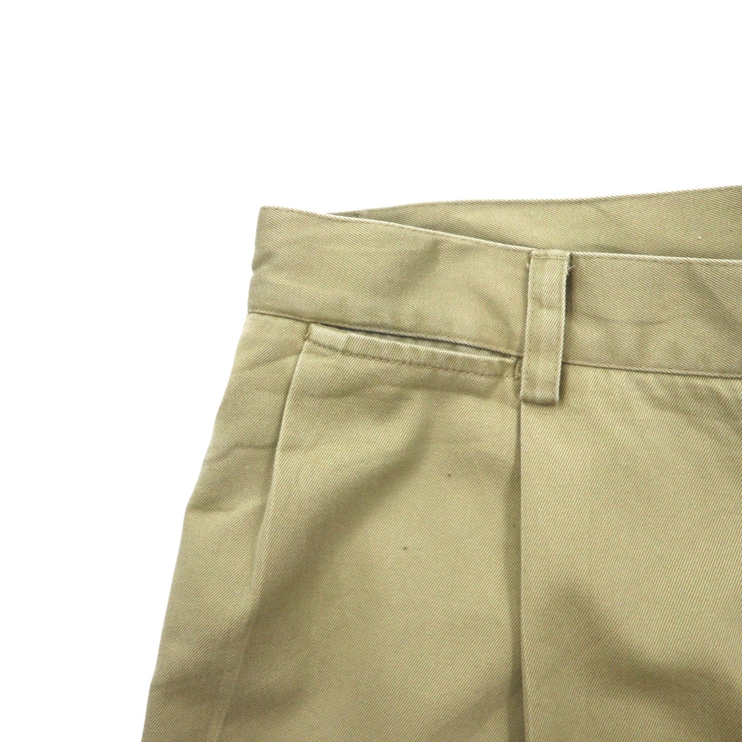 NAUTICA タック ワイド チノパンツ L ベージュ CLASSIC FIT コットン RIGGER