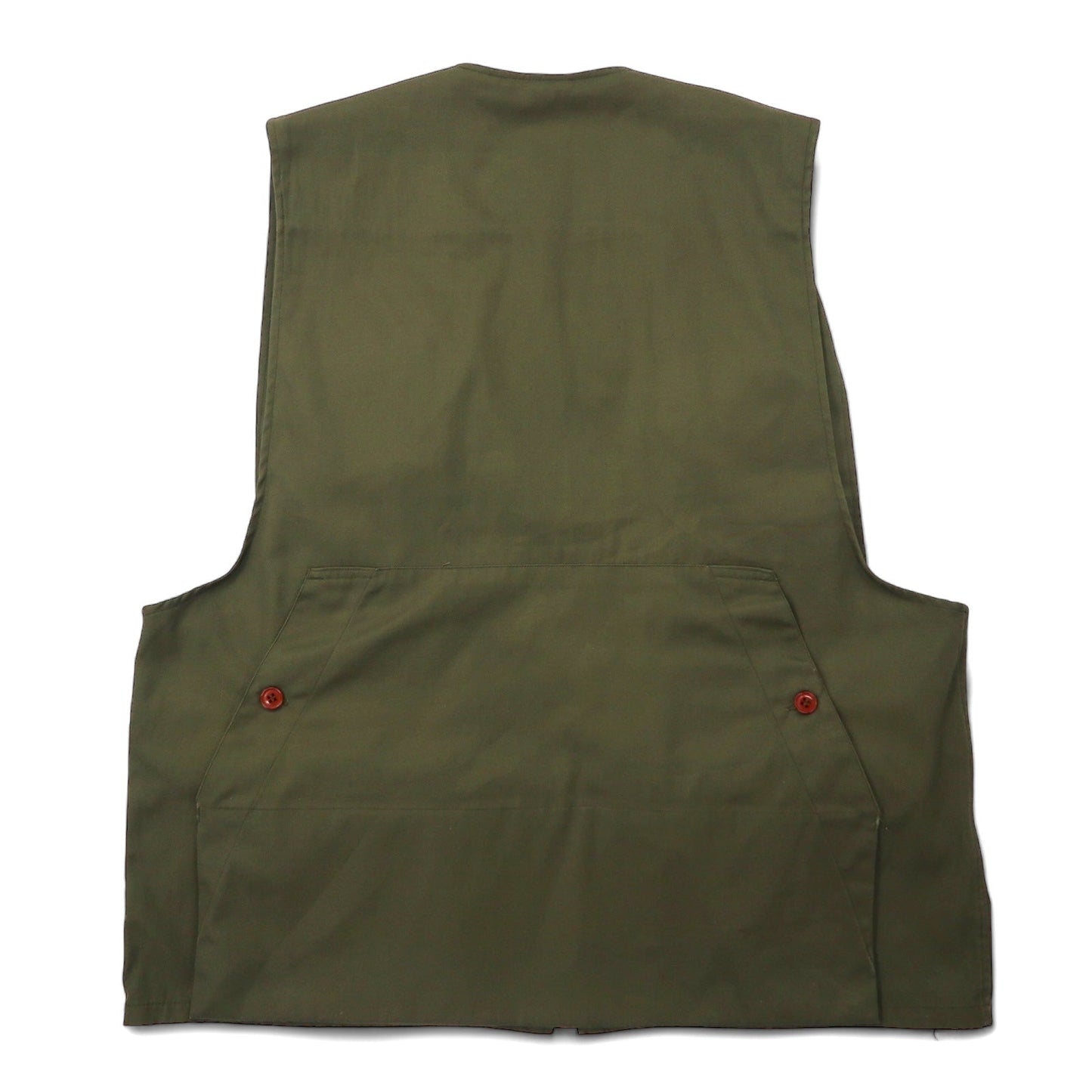 Euro Vintage ユーロヴィンテージ ミリタリー トラベル ベスト XL カーキ ポリエステル コットン MILITARY TRAVEL VEST