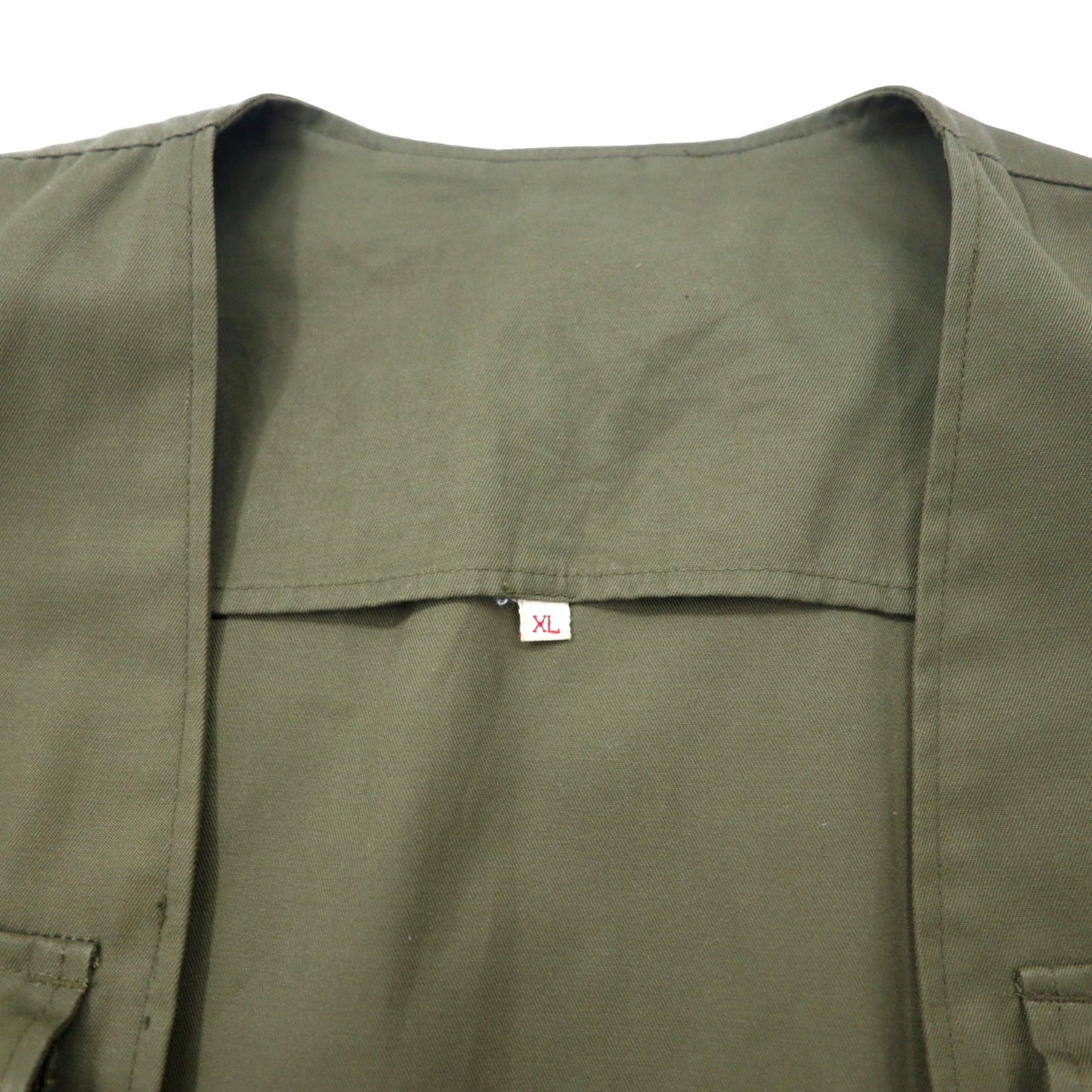 Euro Vintage ユーロヴィンテージ ミリタリー トラベル ベスト XL カーキ ポリエステル コットン MILITARY TRAVEL VEST