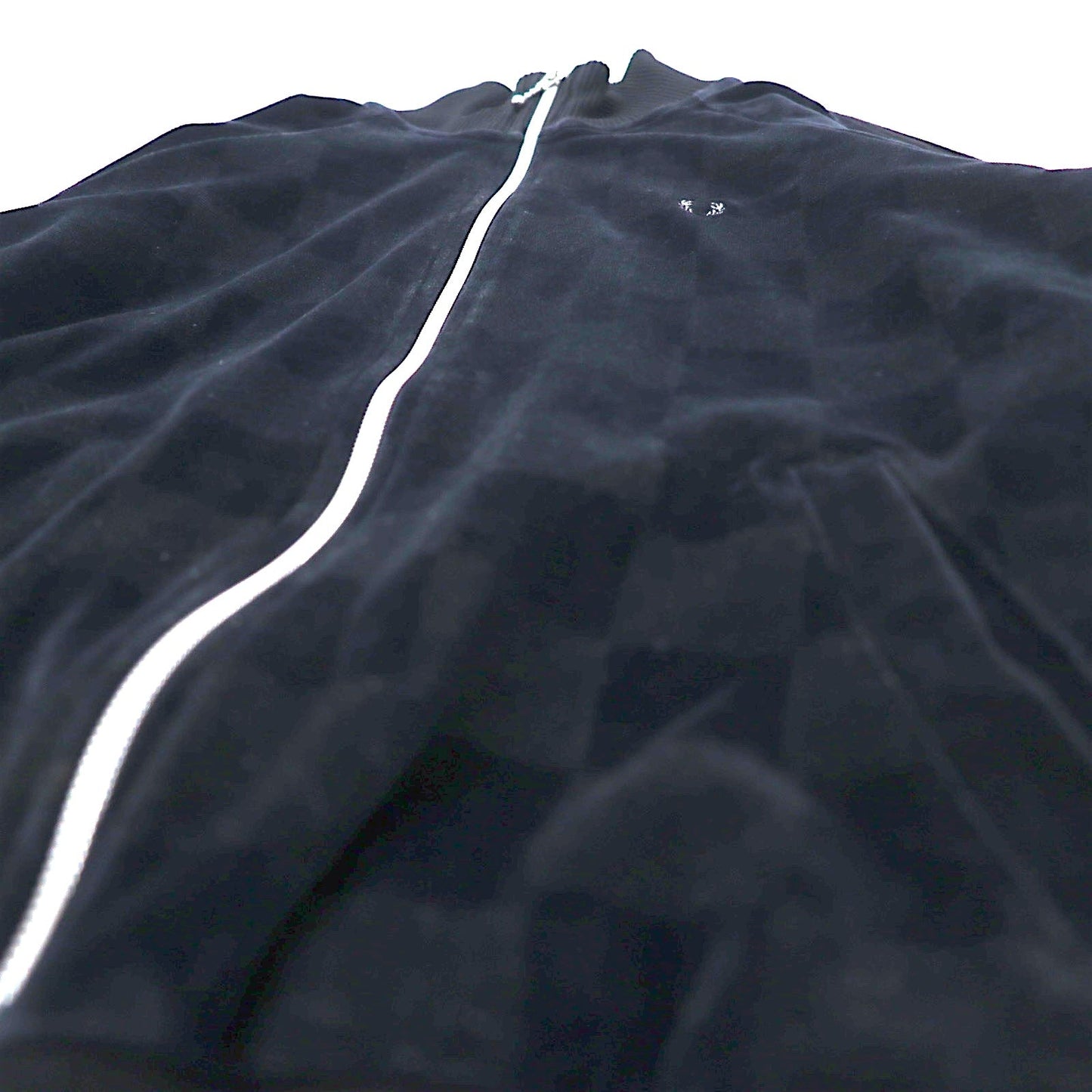 FRED PERRY ベロア トラックジャケット ジャージ 10 ブラック ブロックチェック コットン ワンポイントロゴ J2746 ポルトガル製