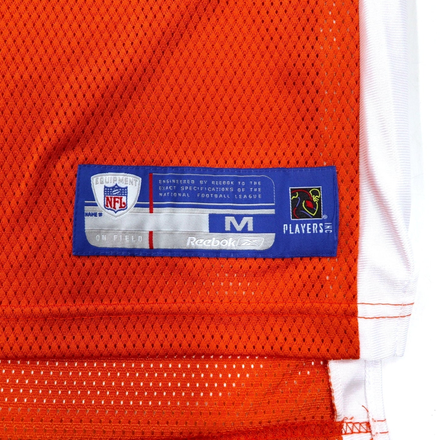 Reebok ゲームシャツ M オレンジ ナイロン メッシュ NFL ベンガルズ ナンバリング PALMER 未使用品